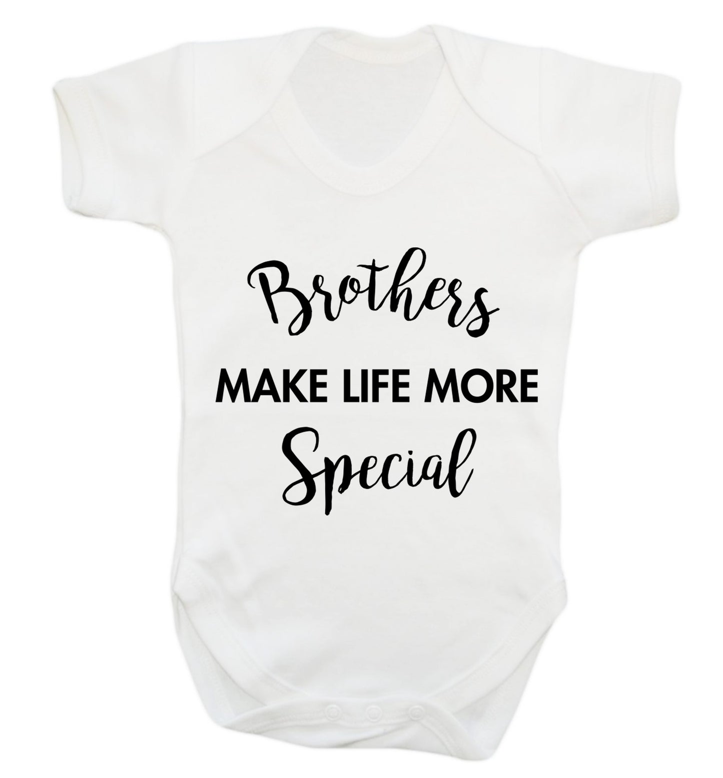 Brothers make life more special Baby Vest white 18-24 months