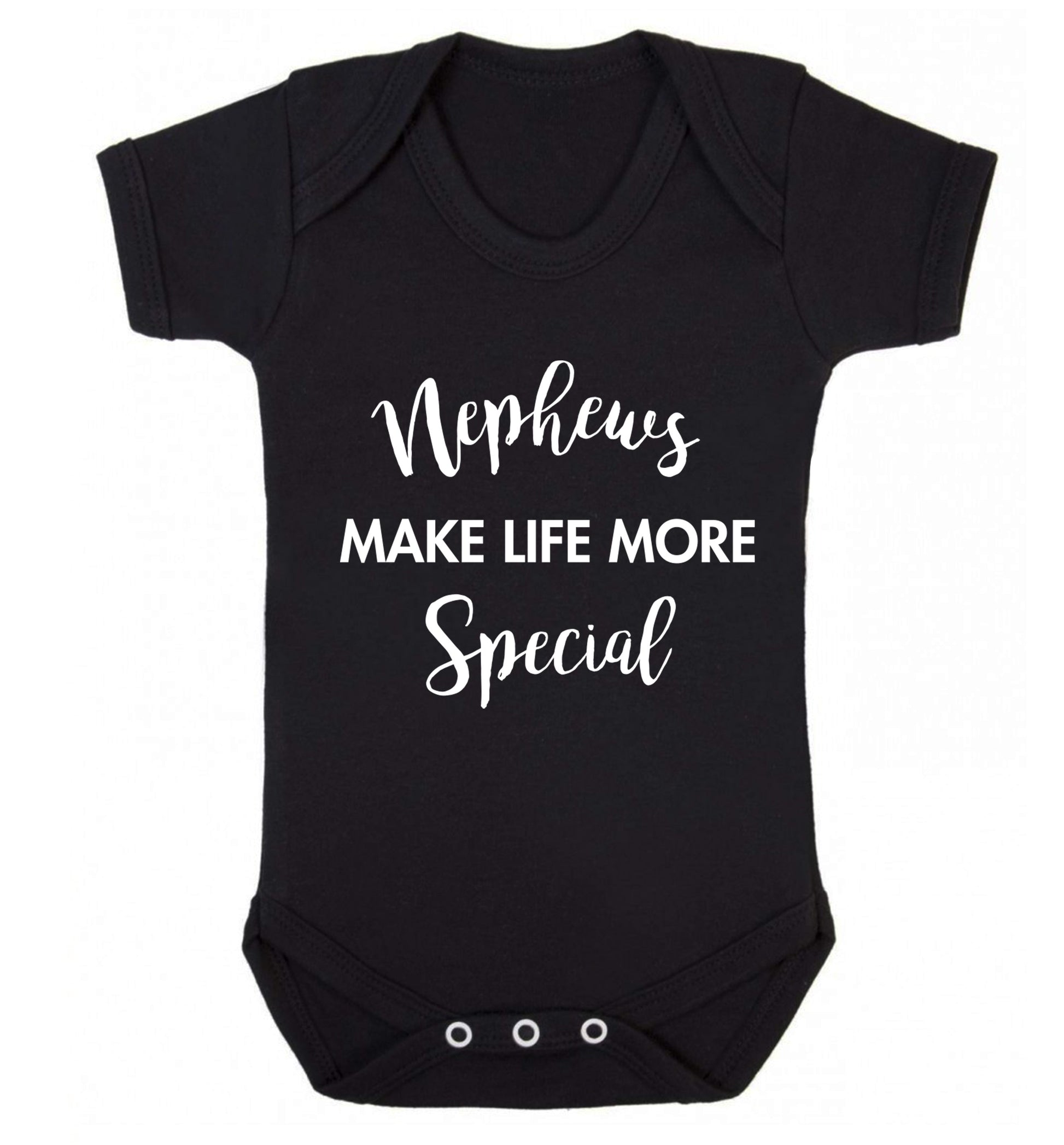 Nephews make life more special Baby Vest black 18-24 months