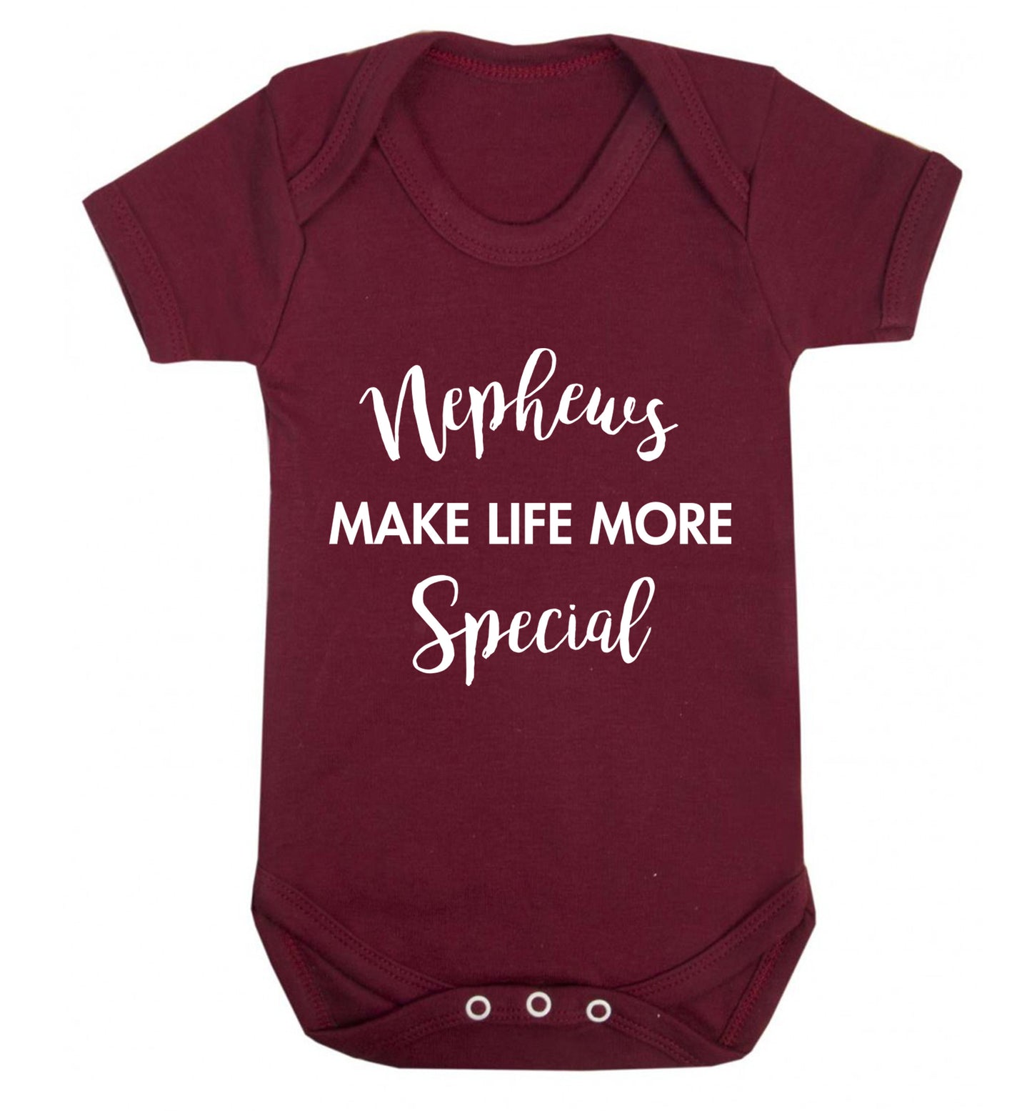 Nephews make life more special Baby Vest maroon 18-24 months