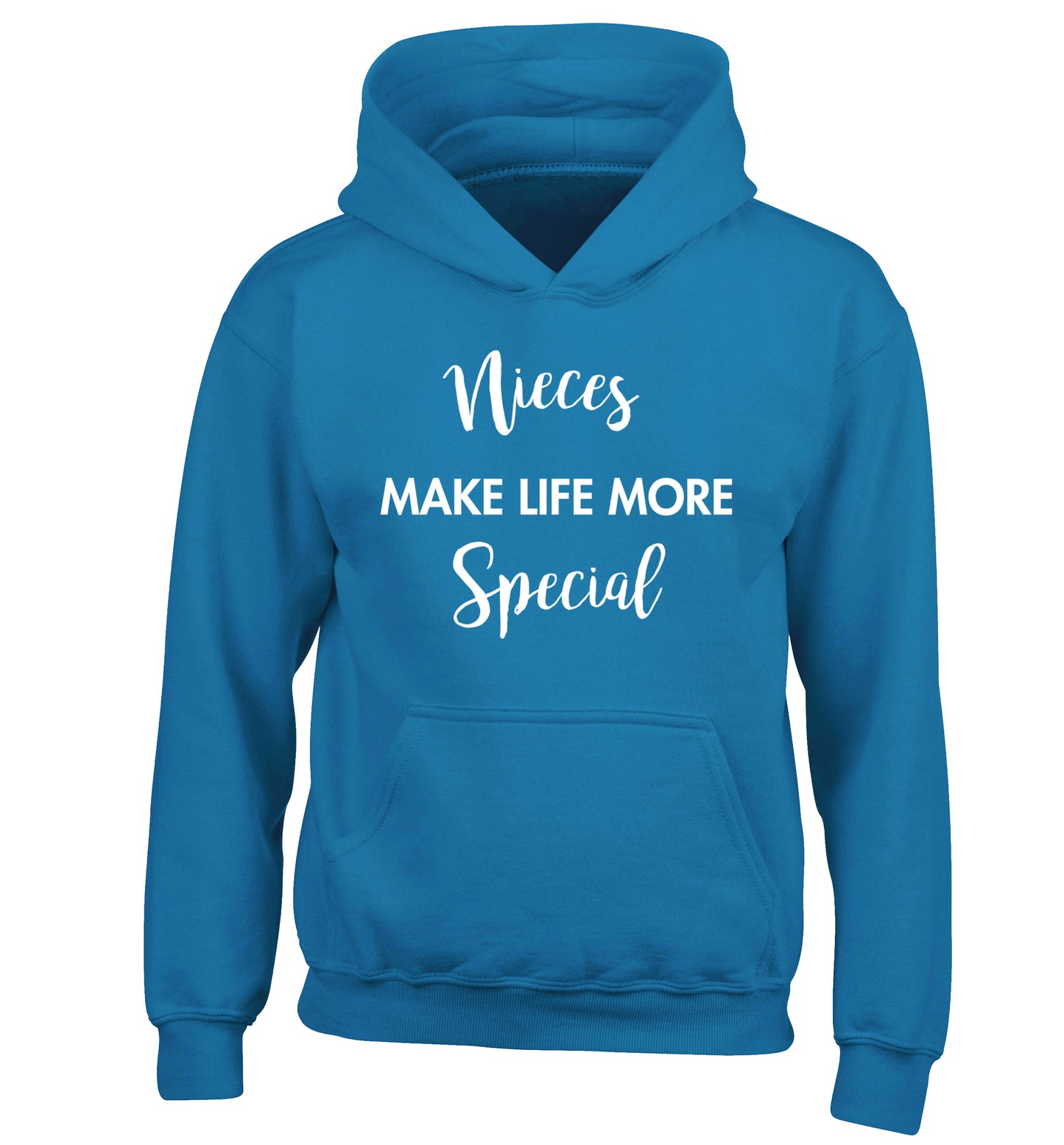 Nieces make life more special children's blue hoodie 12-14 Years