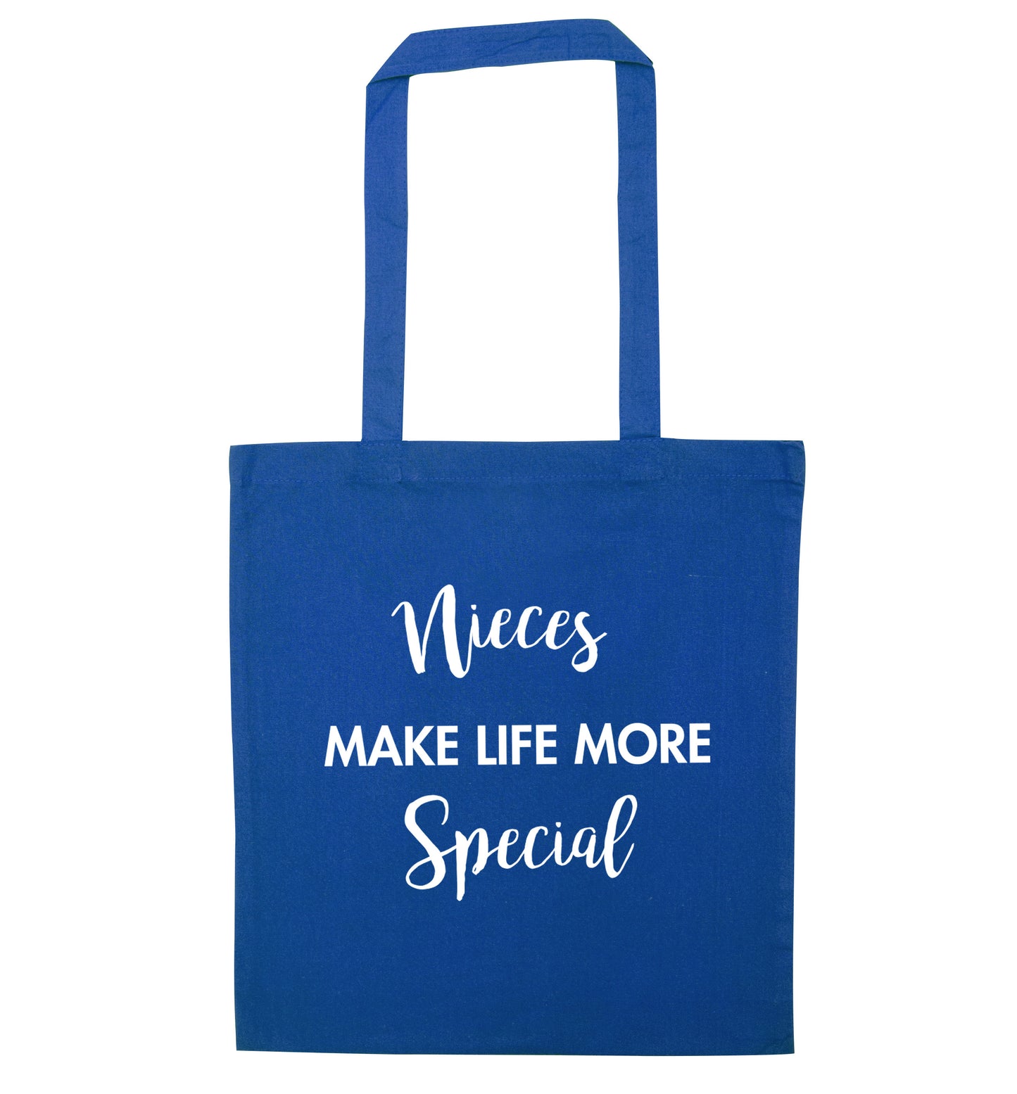 Nieces make life more special blue tote bag