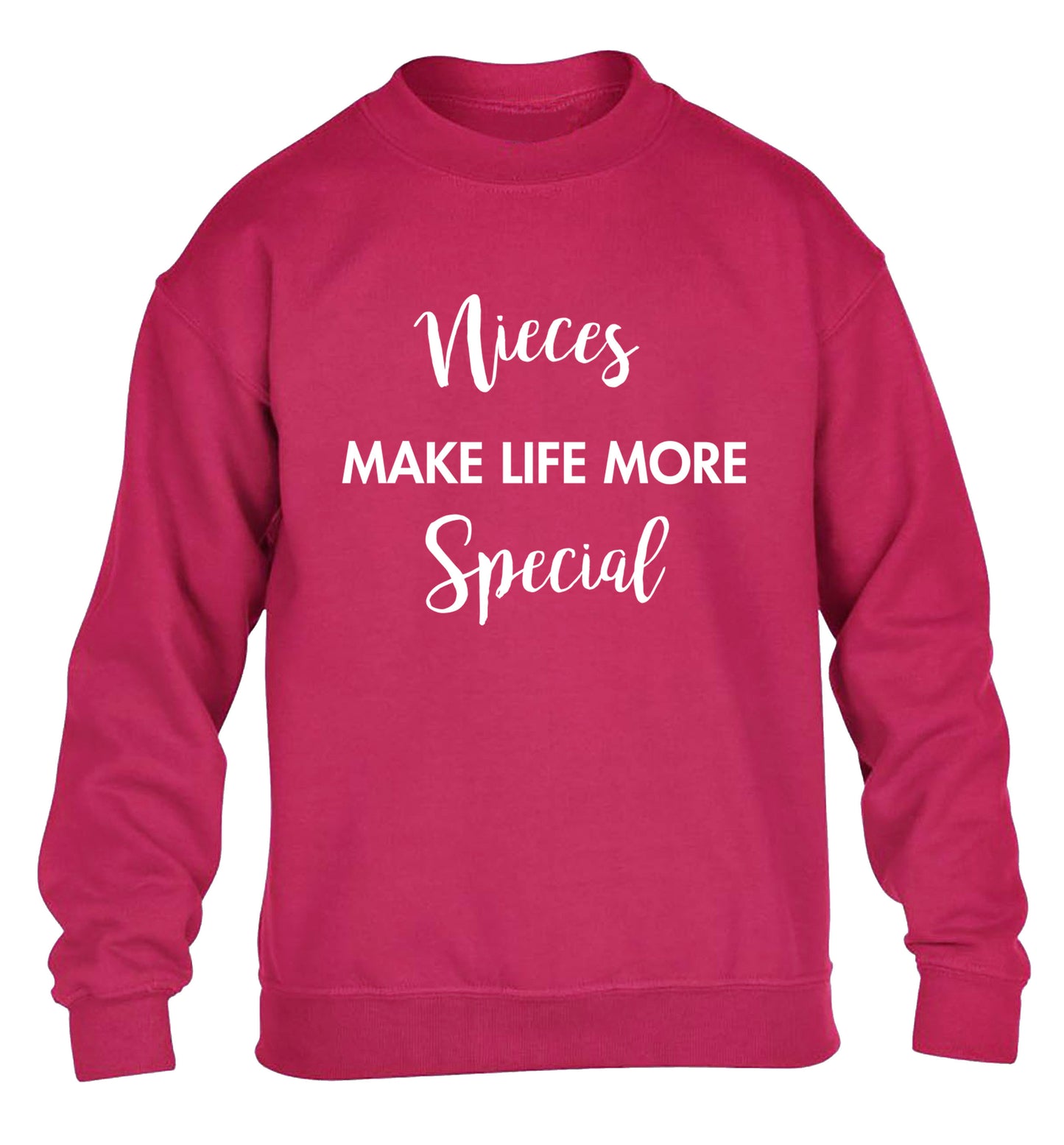 Nieces make life more special children's pink sweater 12-14 Years