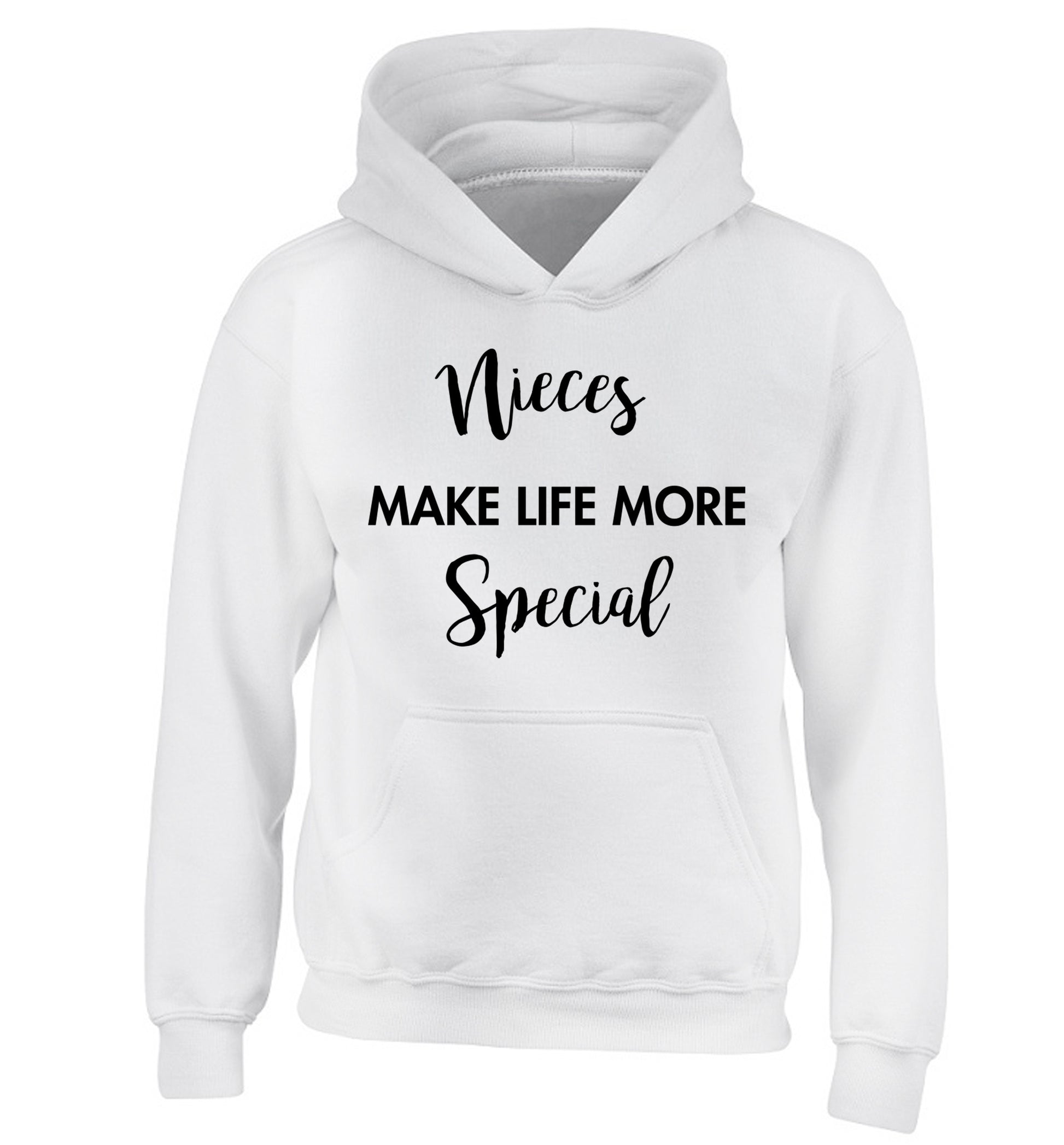 Nieces make life more special children's white hoodie 12-14 Years