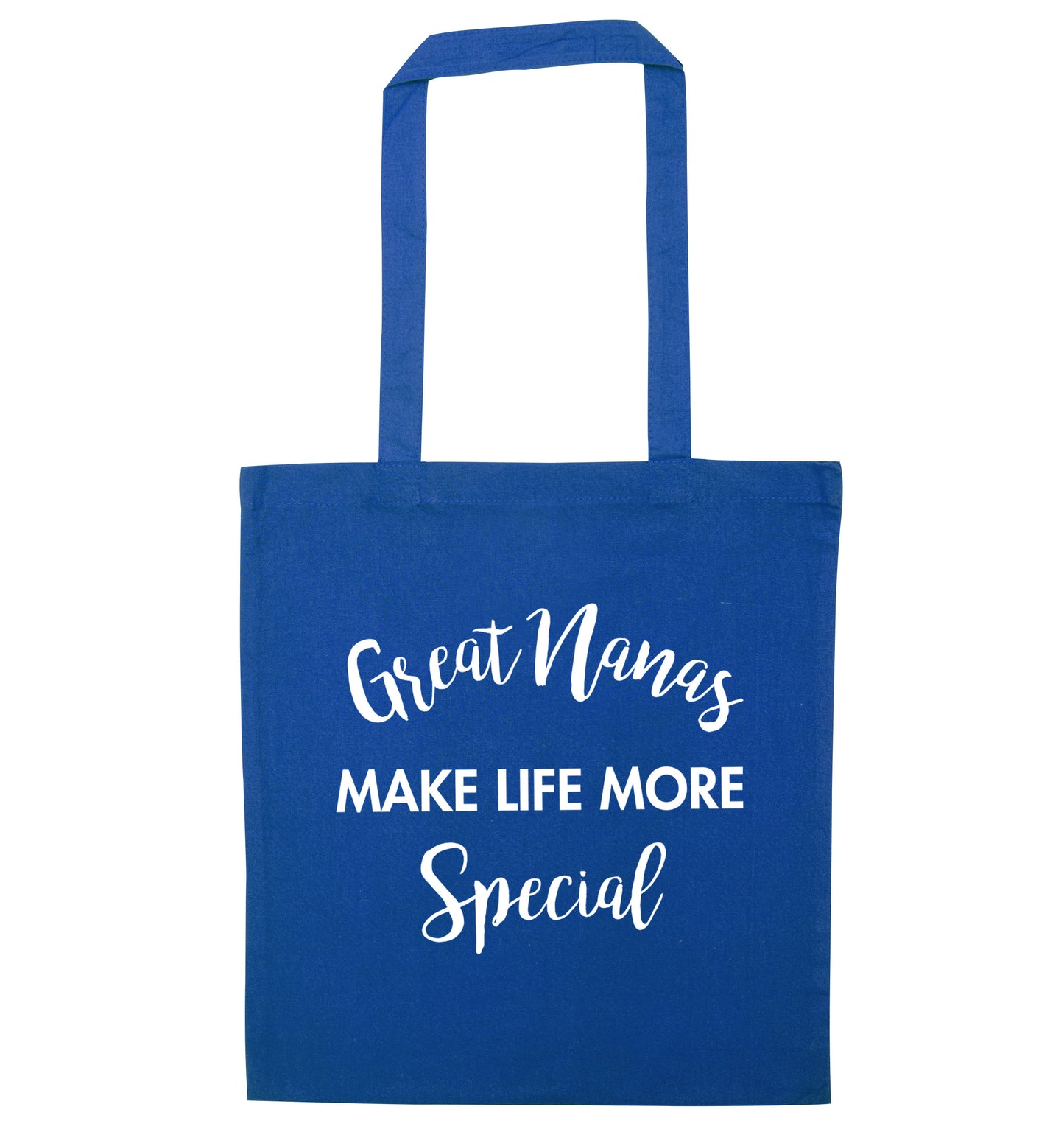 Great nanas make life more special blue tote bag