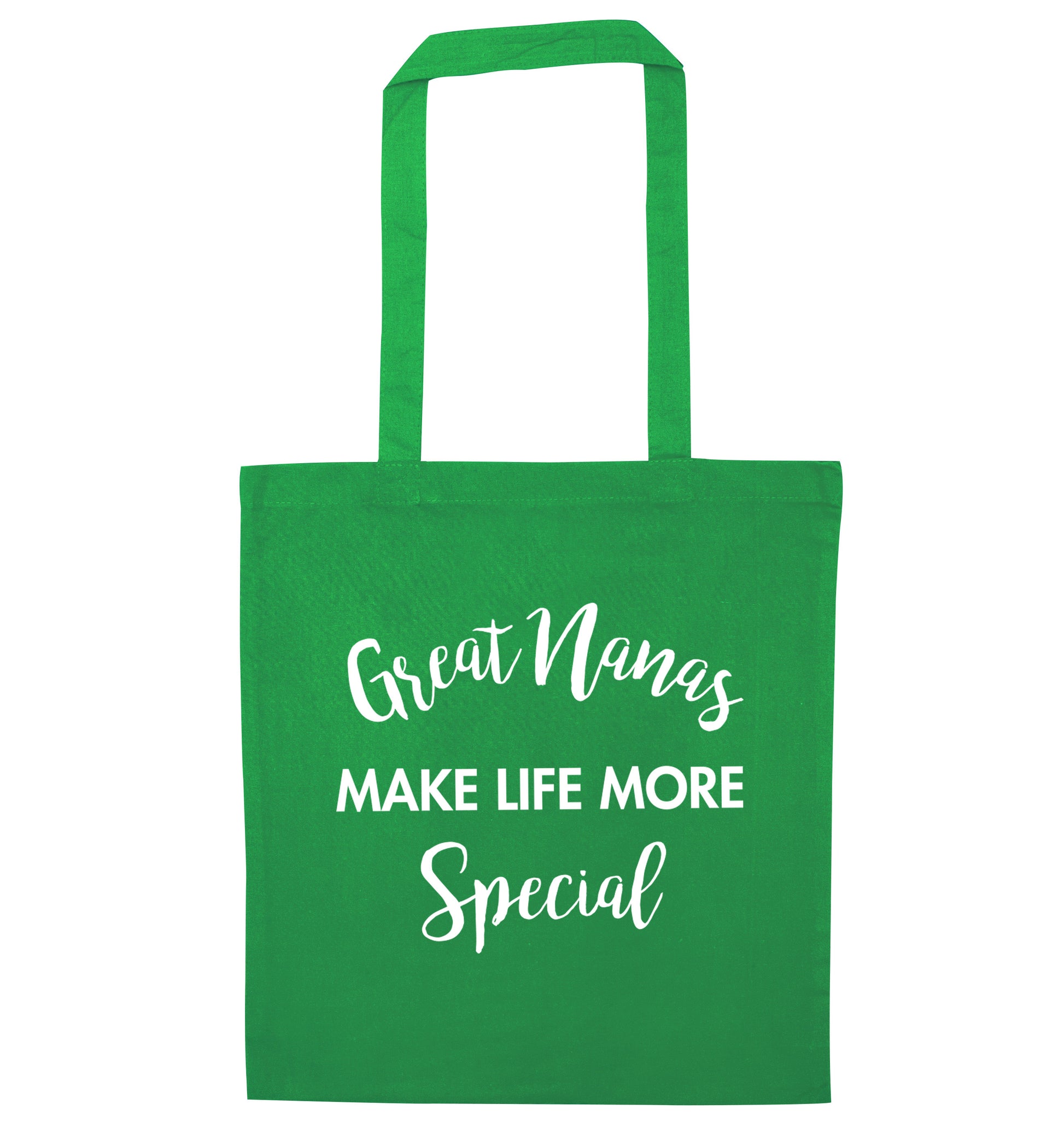 Great nanas make life more special green tote bag
