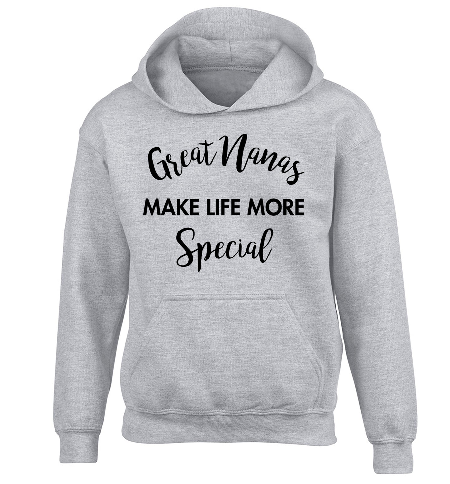 Great nanas make life more special children's grey hoodie 12-14 Years