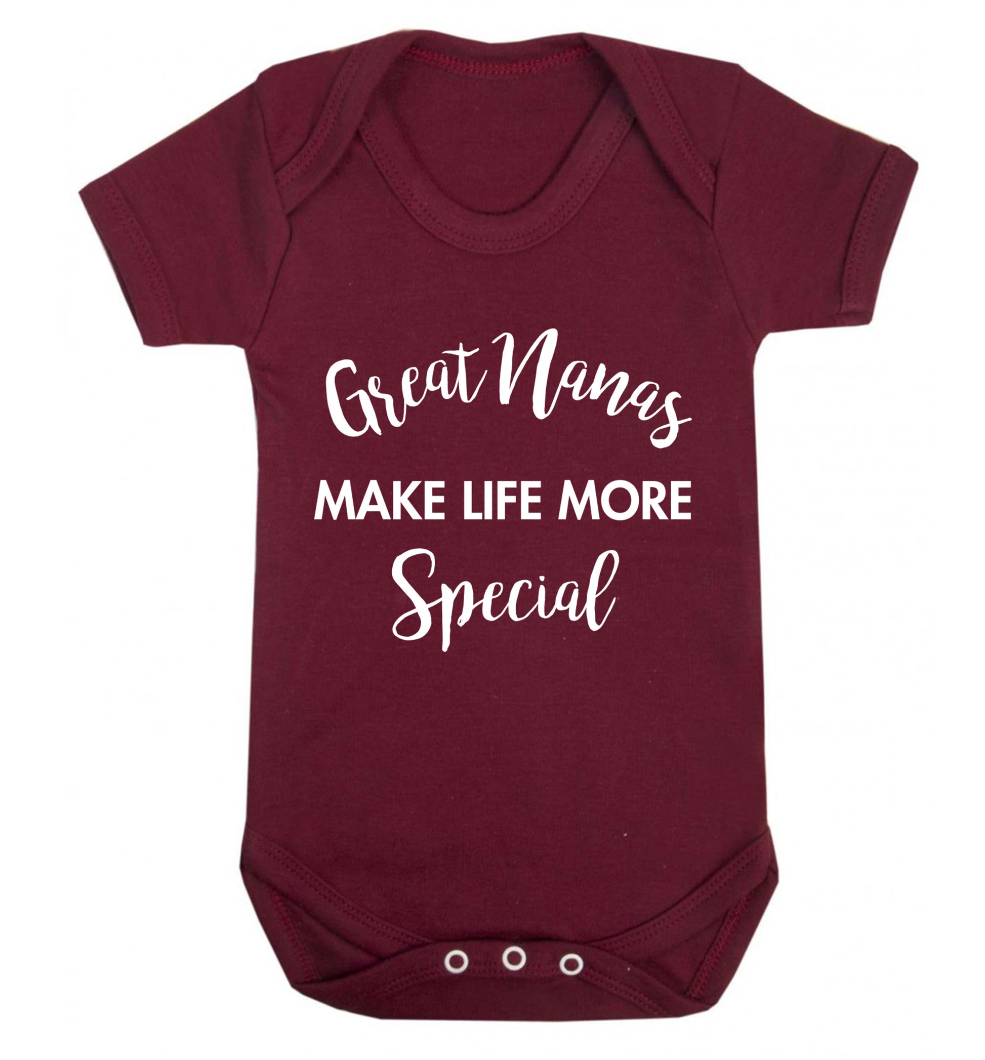 Great nanas make life more special Baby Vest maroon 18-24 months