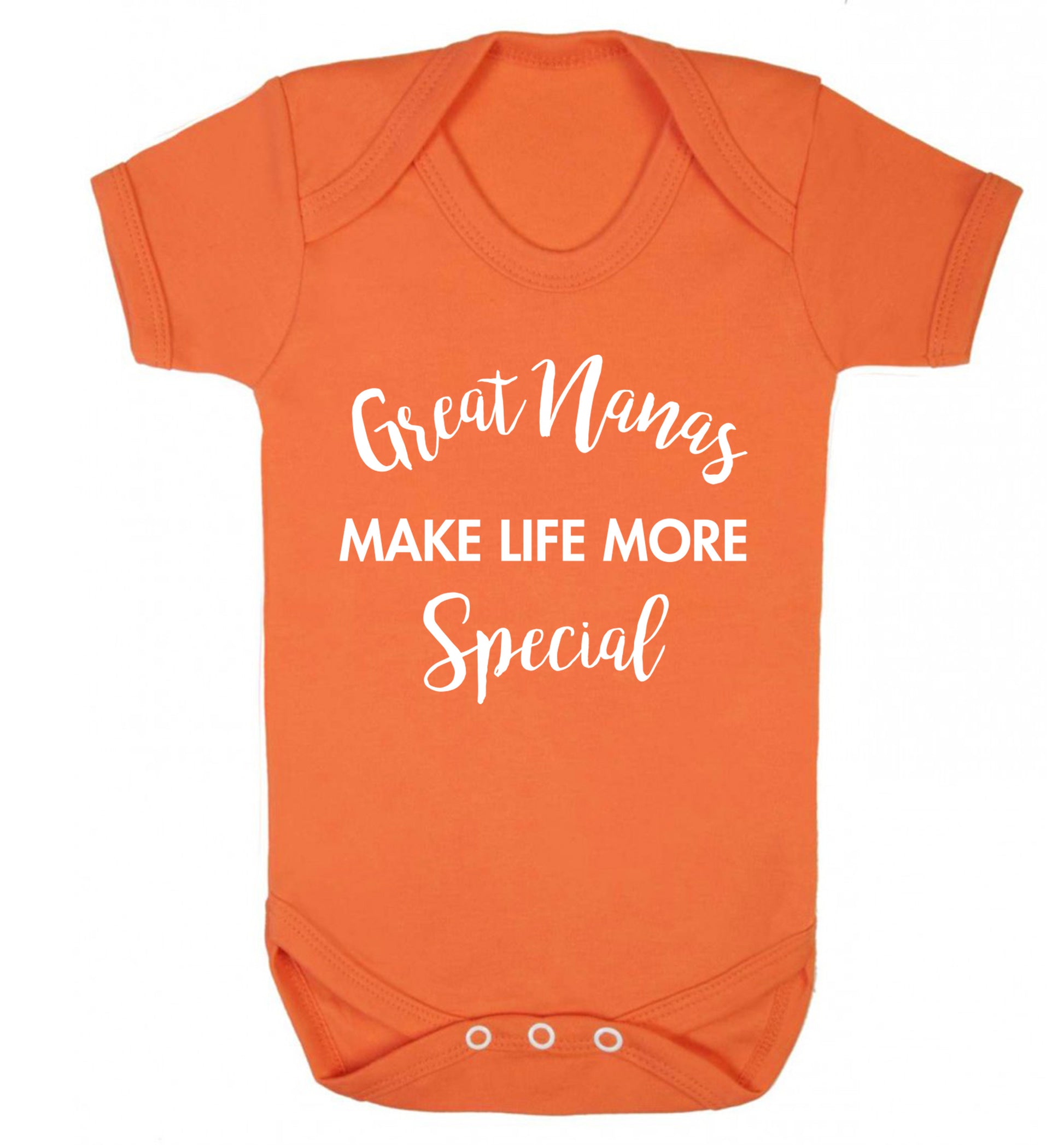 Great nanas make life more special Baby Vest orange 18-24 months