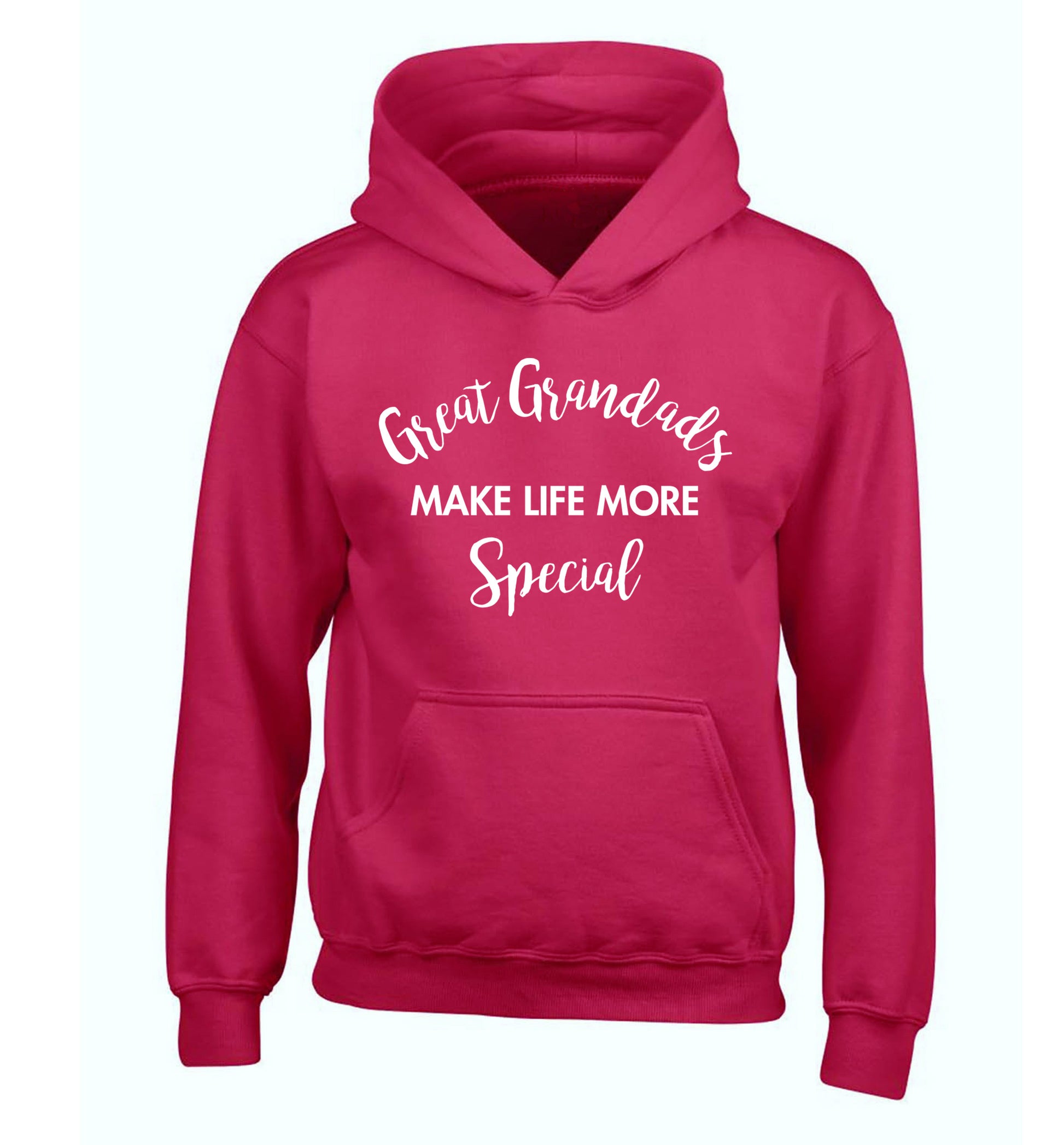 Great Grandads make life more special children's pink hoodie 12-14 Years