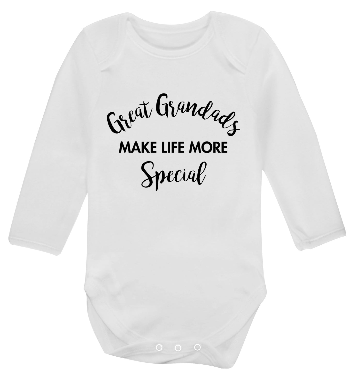 Great Grandads make life more special Baby Vest long sleeved white 6-12 months