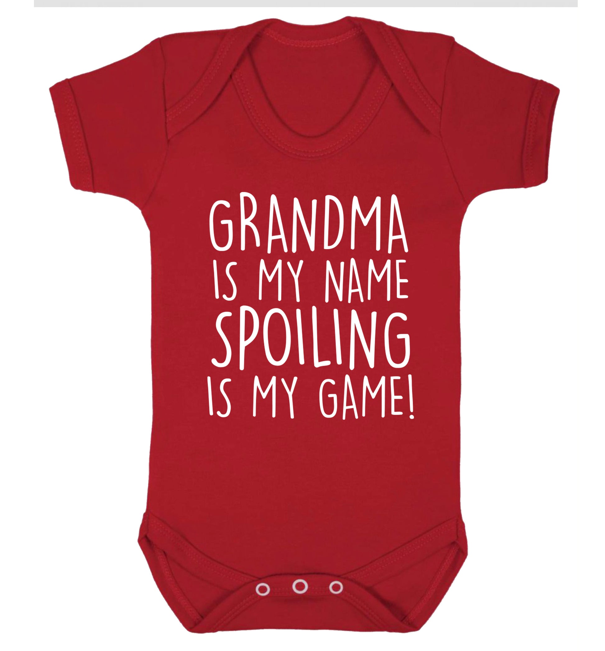 Grandma is my name, spoiling is my game Baby Vest red 18-24 months