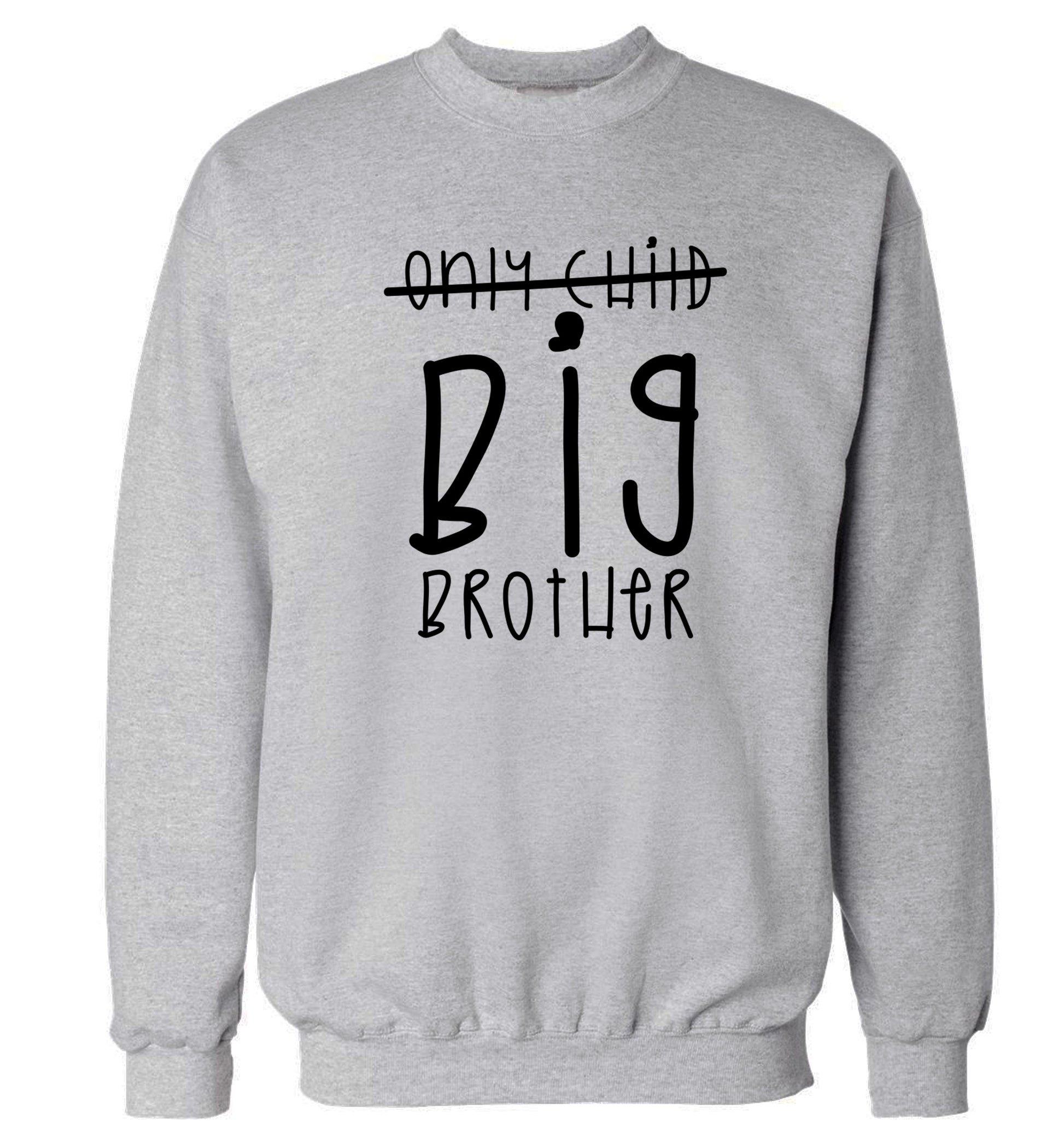 Only child big brother Adult's unisex grey Sweater 2XL