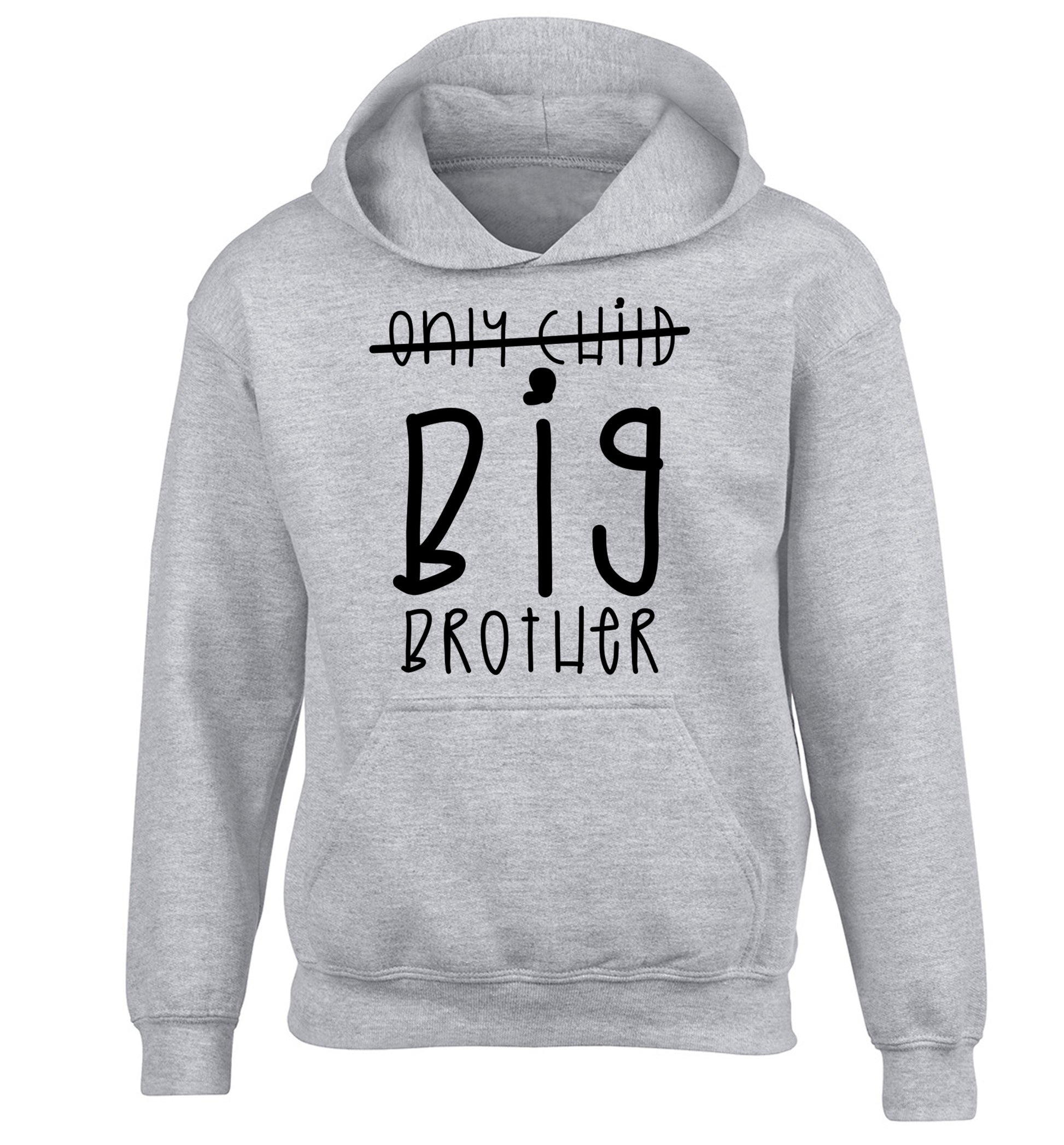 Only child big brother children's grey hoodie 12-14 Years