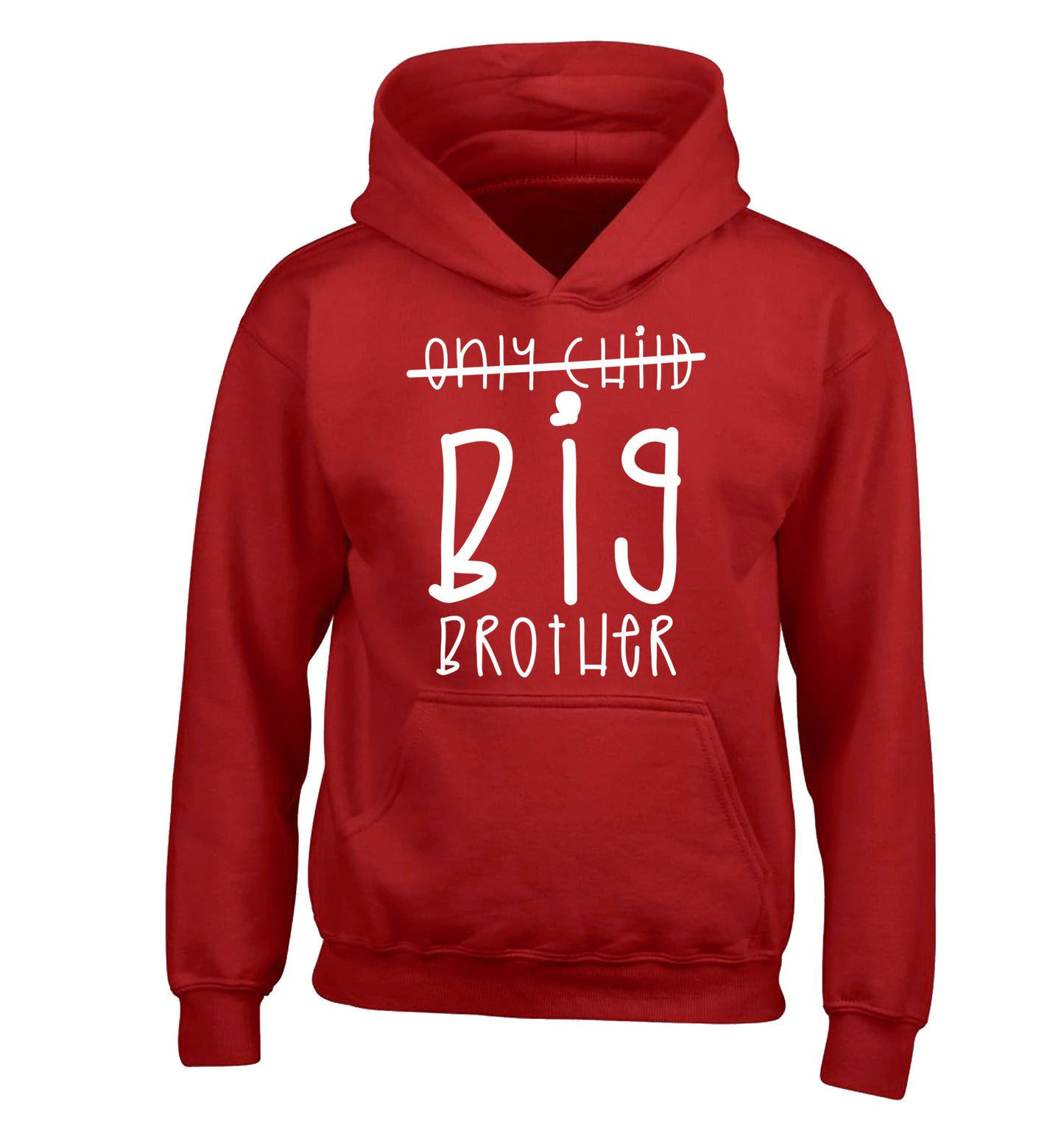 Only child big brother children's red hoodie 12-14 Years