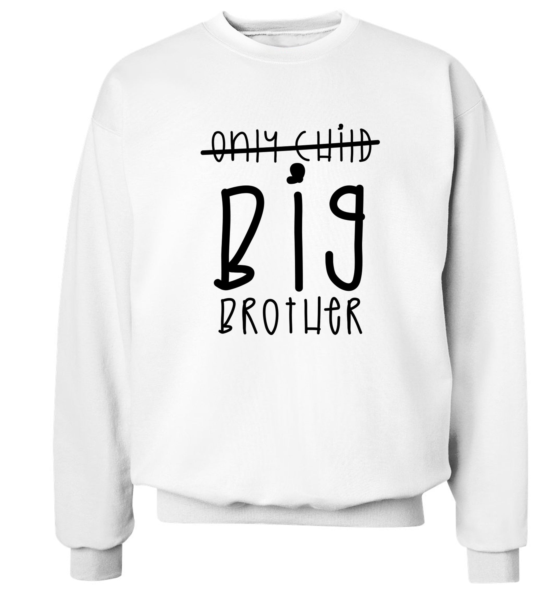 Only child big brother Adult's unisex white Sweater 2XL