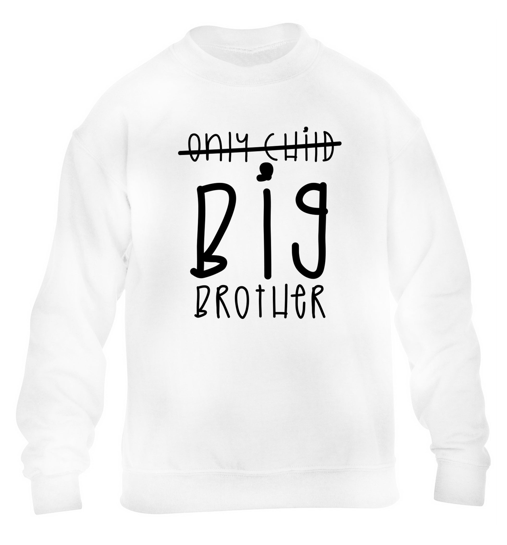 Only child big brother children's white sweater 12-14 Years