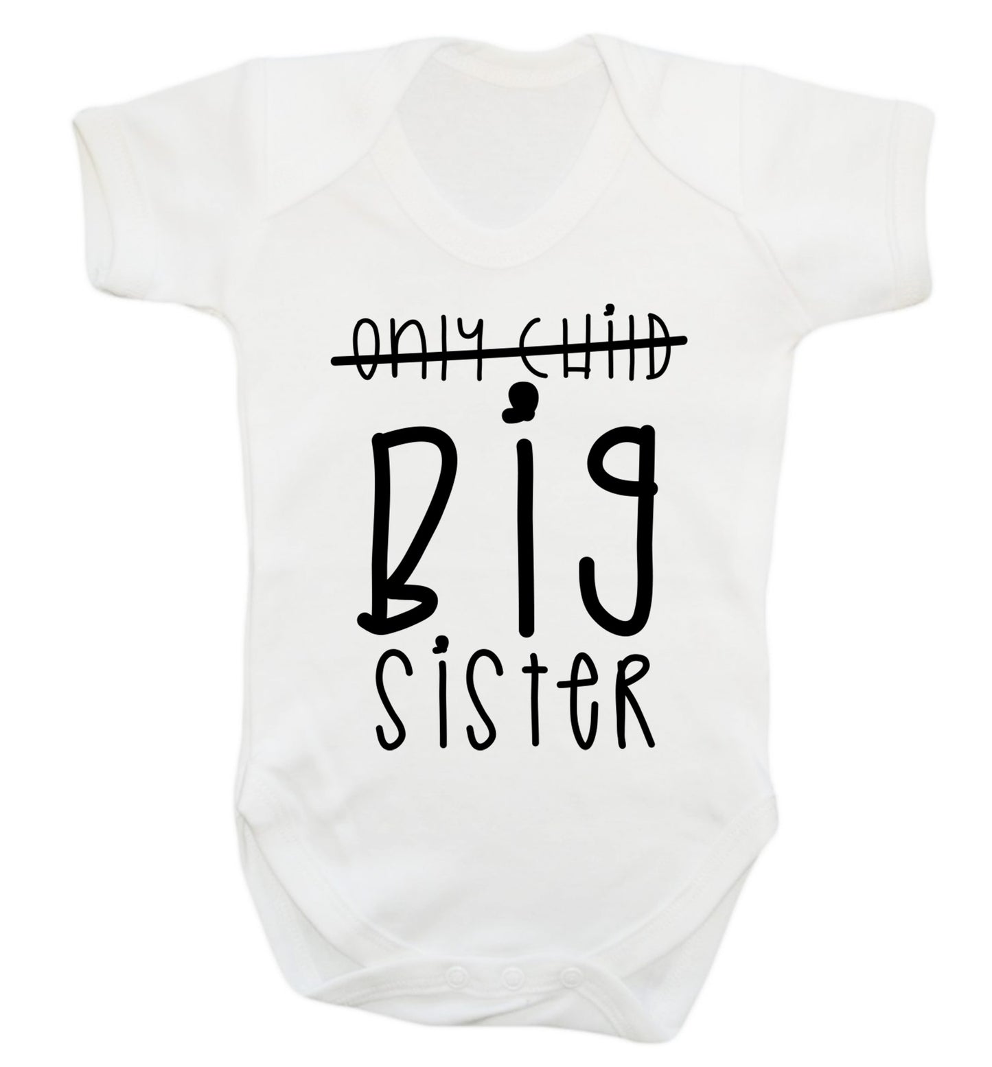 Only child big sister Baby Vest white 18-24 months