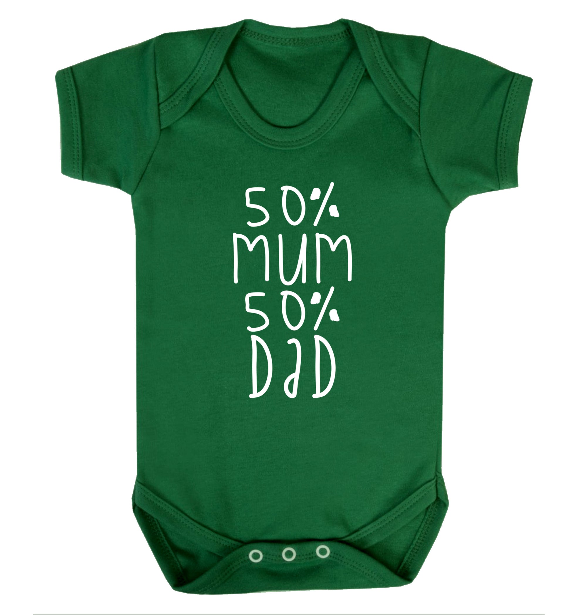 50% mum 50% dad Baby Vest green 18-24 months