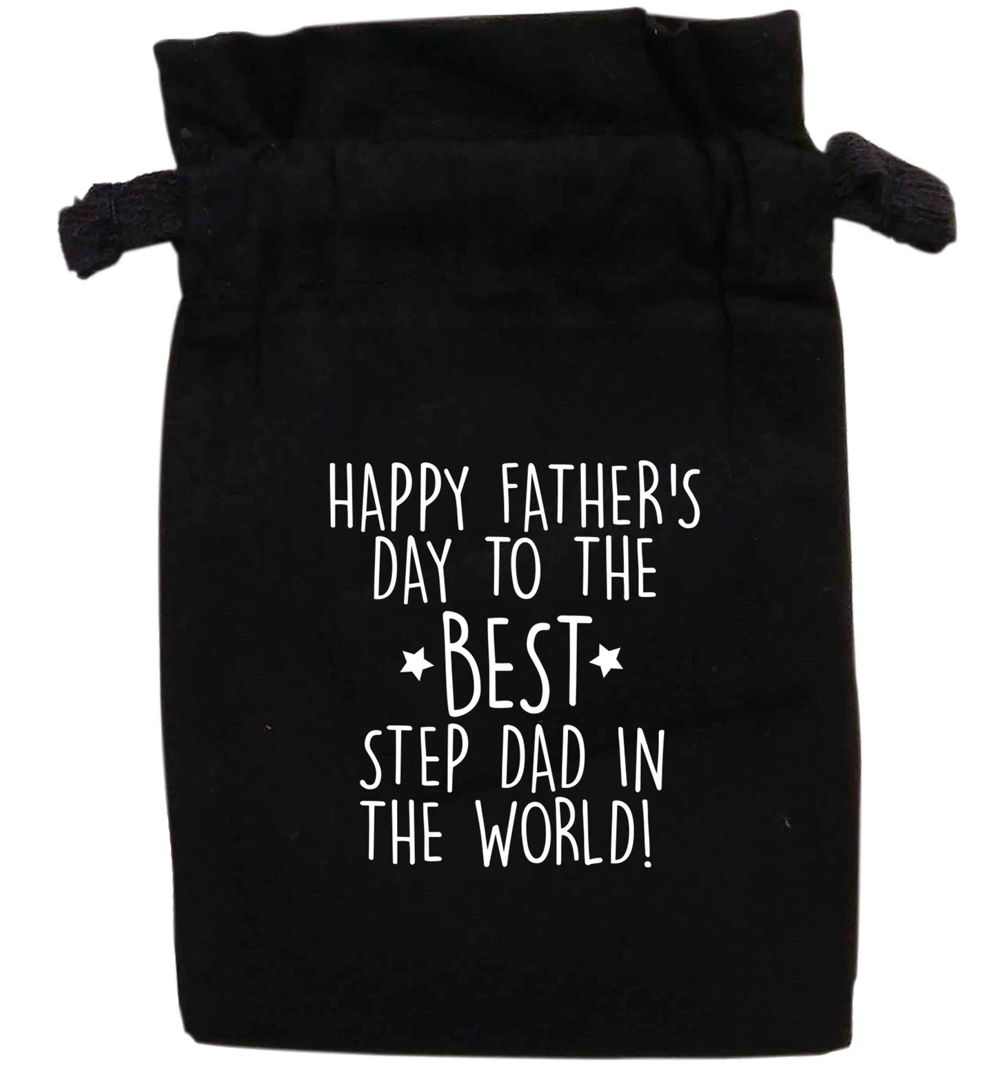 Happy Father's Day to the best step dad in the world! | XS - L | Pouch / Drawstring bag / Sack | Organic Cotton | Bulk discounts available!