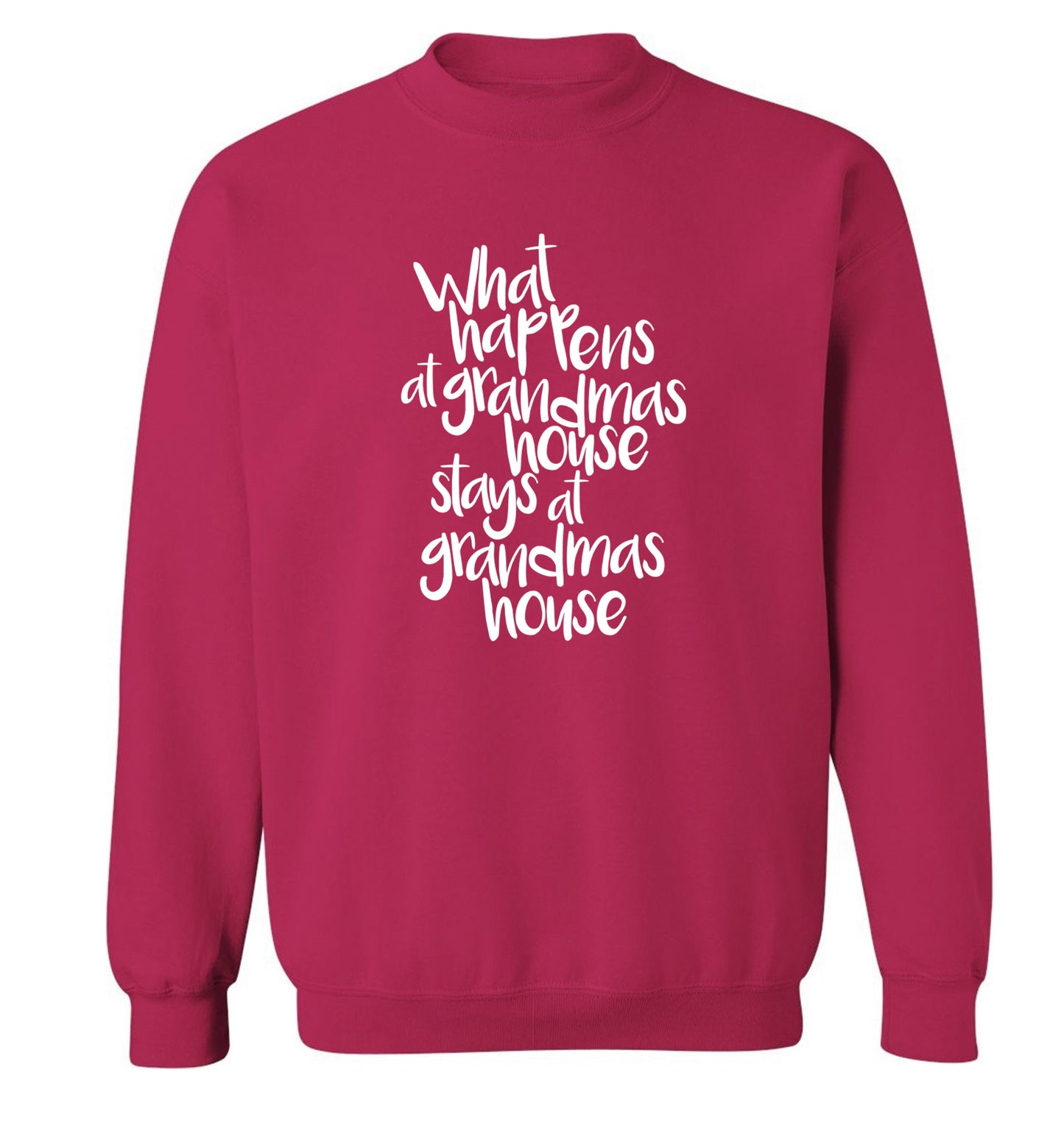 What happens at grandmas house stays at grandmas house Adult's unisex pink Sweater 2XL