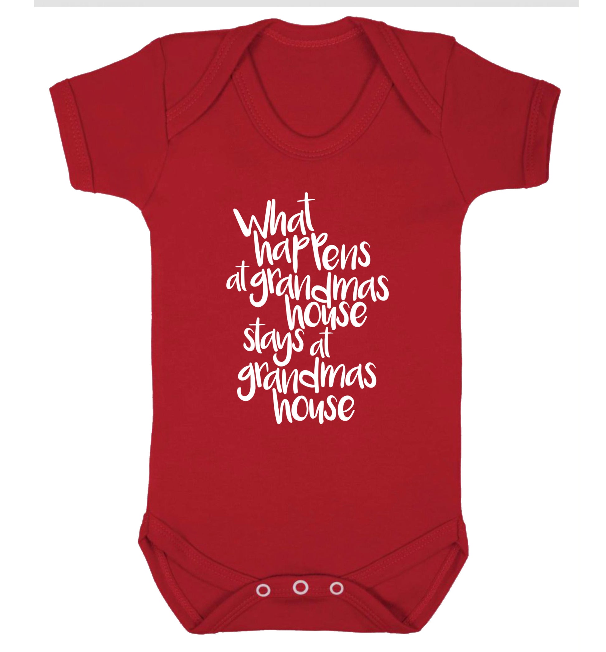 What happens at grandmas house stays at grandmas house Baby Vest red 18-24 months