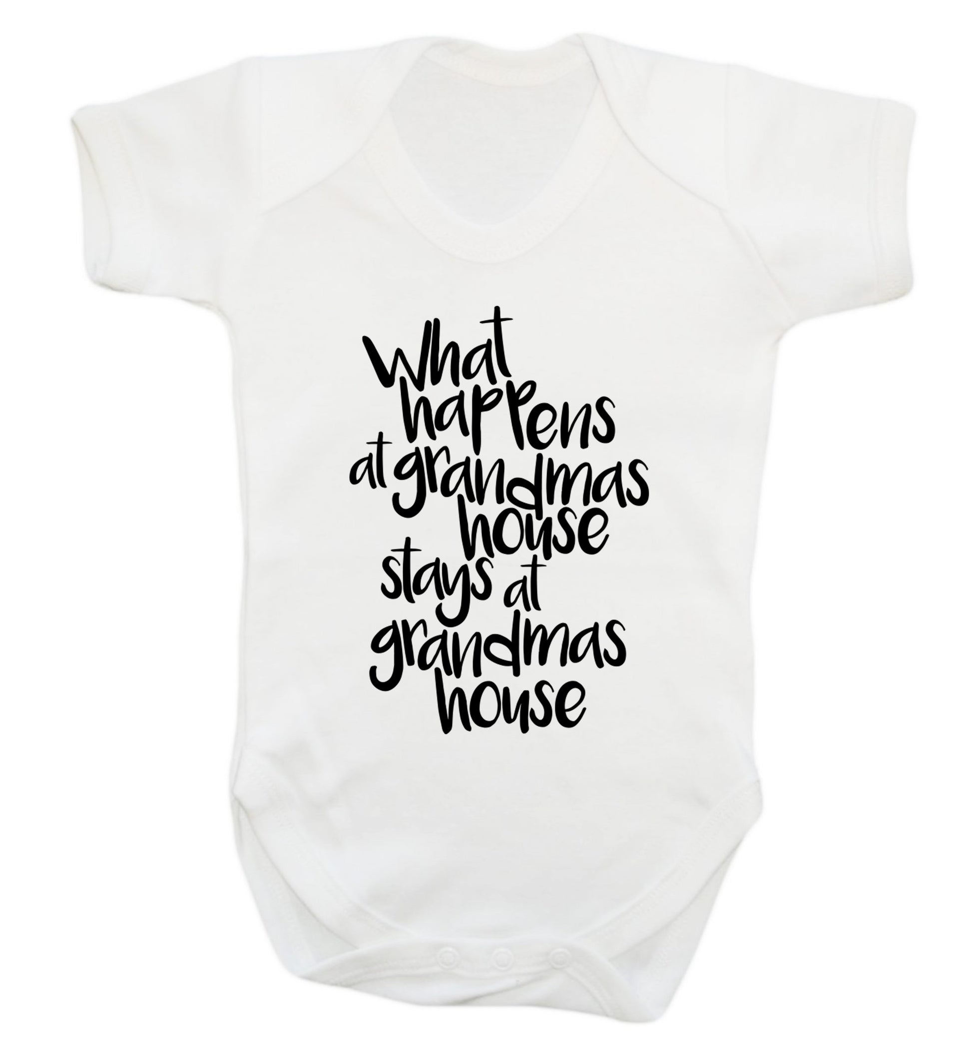 What happens at grandmas house stays at grandmas house Baby Vest white 18-24 months