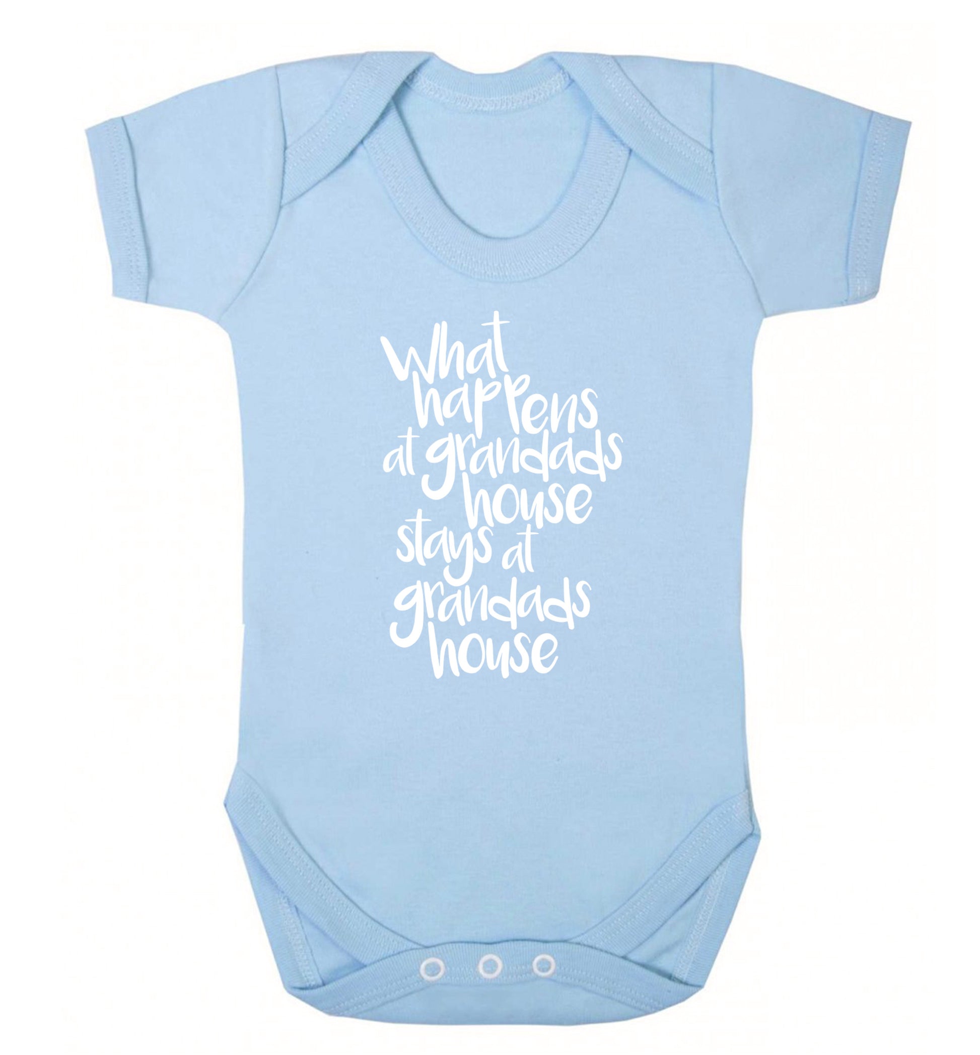 What happens at grandads house stays at grandads house Baby Vest pale blue 18-24 months
