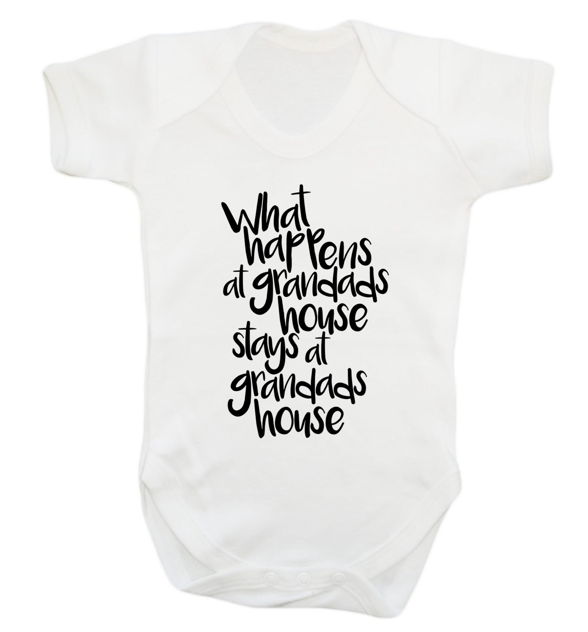 What happens at grandads house stays at grandads house Baby Vest white 18-24 months