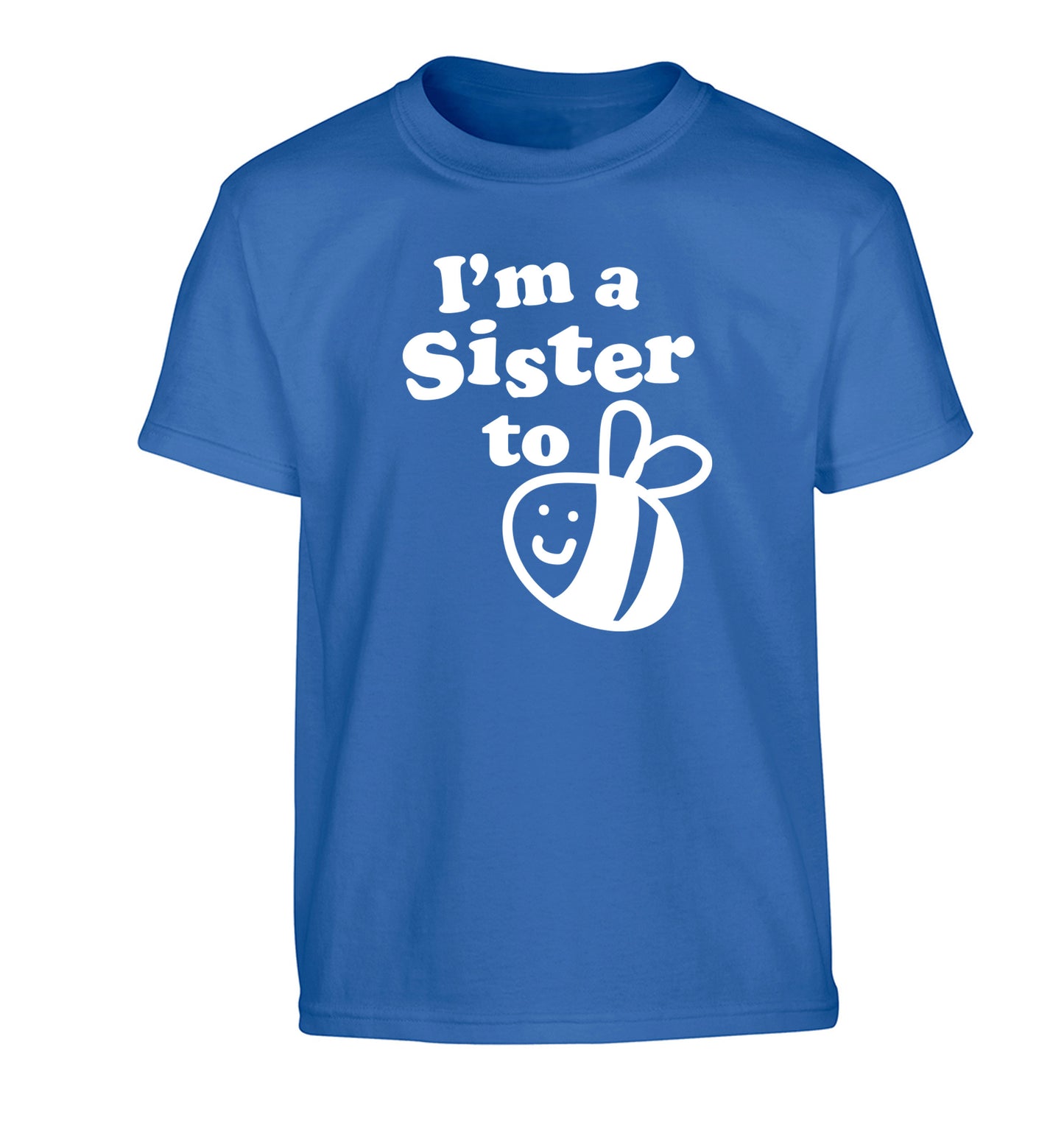 I'm a sister to be Children's blue Tshirt 12-14 Years
