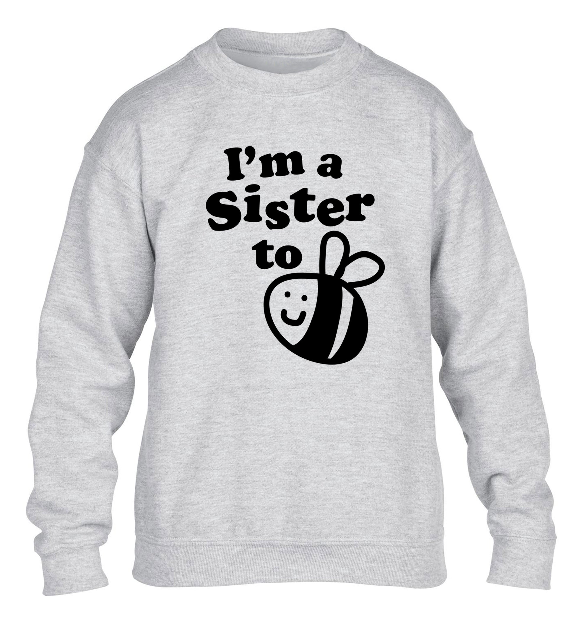 I'm a sister to be children's grey sweater 12-14 Years