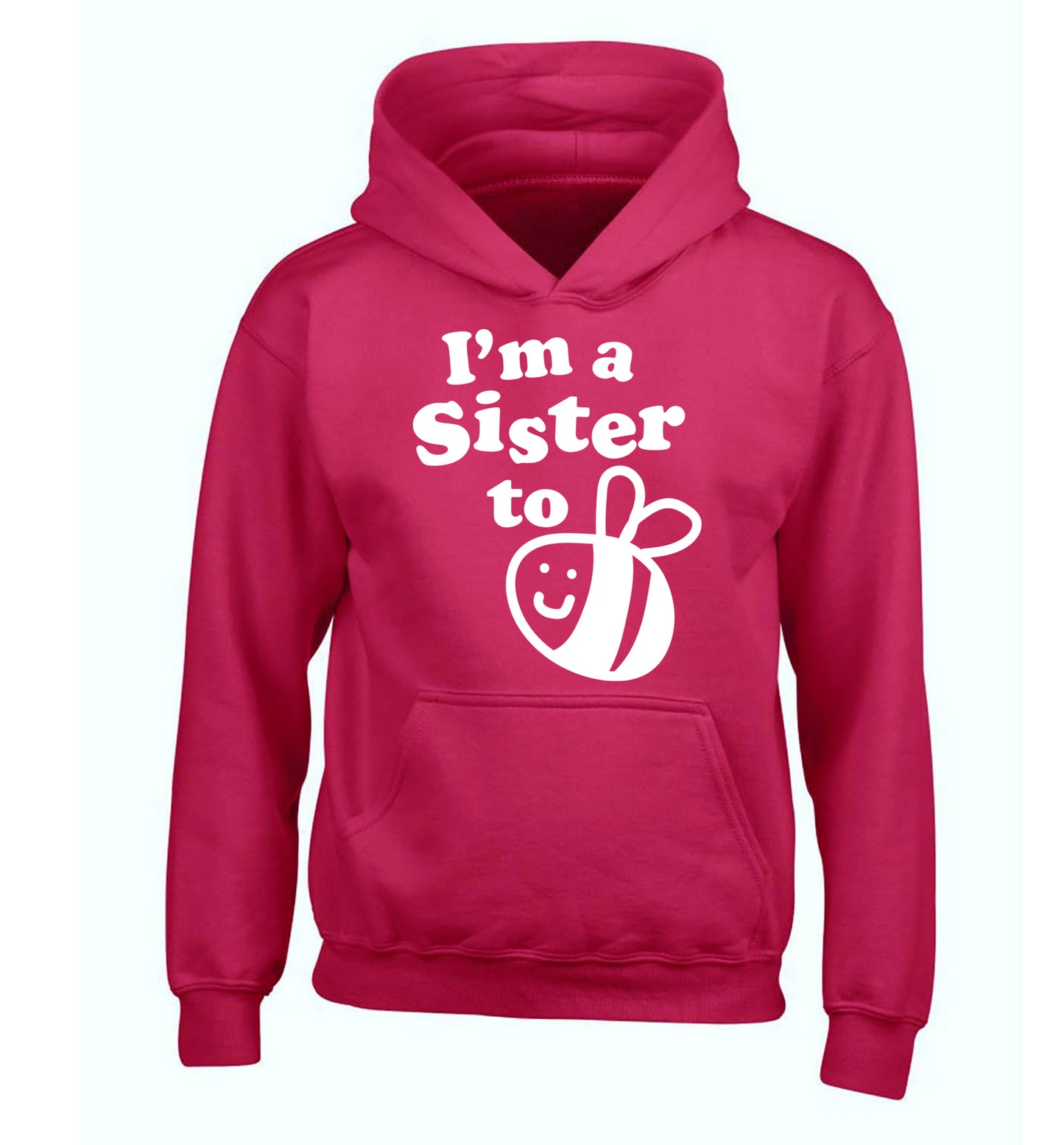 I'm a sister to be children's pink hoodie 12-14 Years