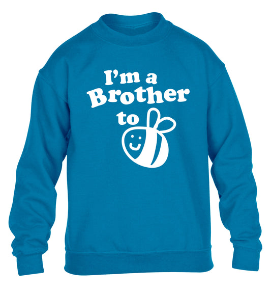 I'm a brother to be children's blue sweater 12-14 Years