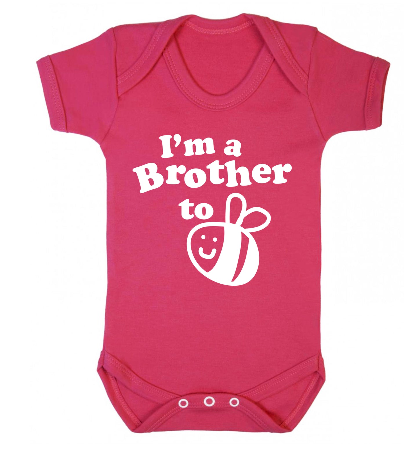 I'm a brother to be Baby Vest dark pink 18-24 months