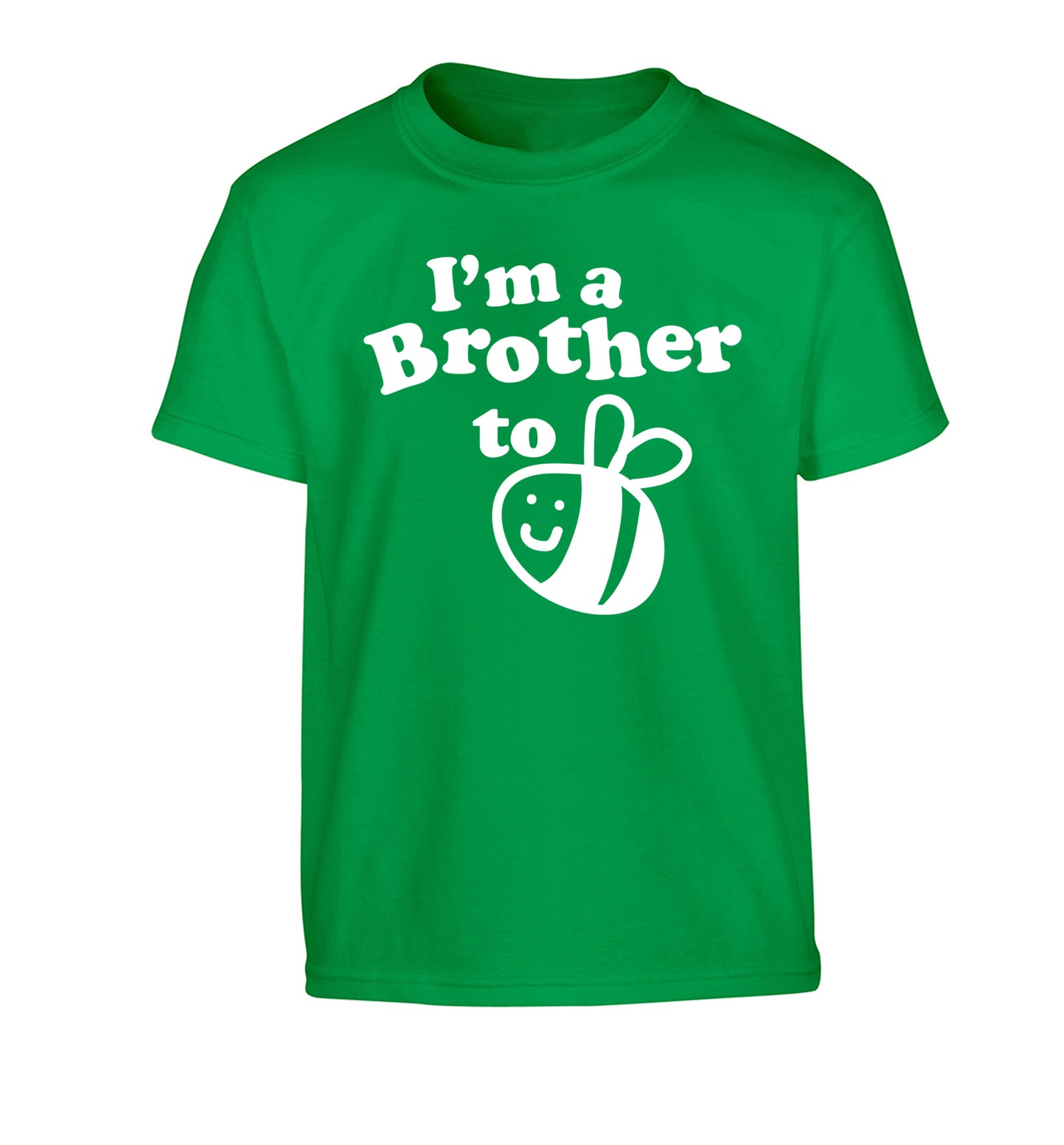 I'm a brother to be Children's green Tshirt 12-14 Years