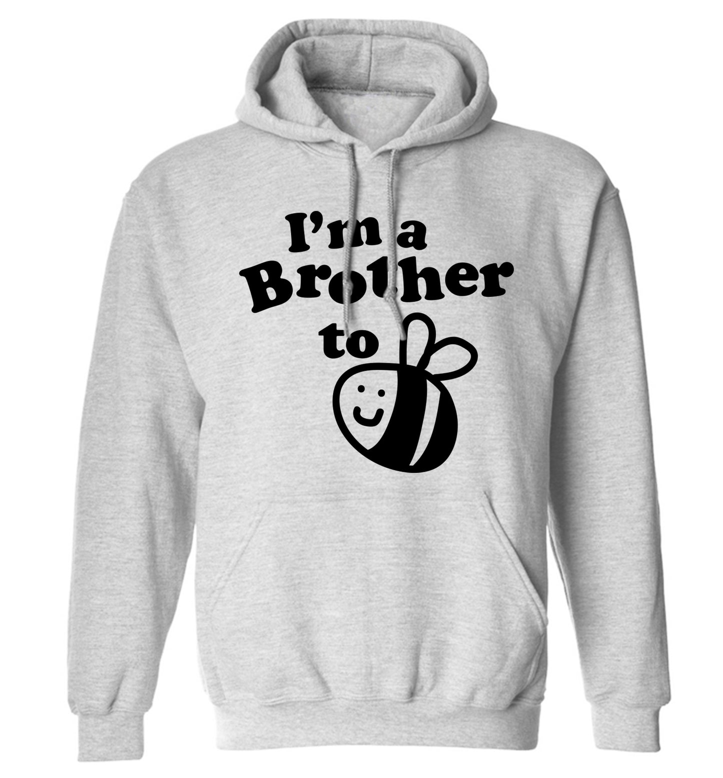 I'm a brother to be adults unisex grey hoodie 2XL