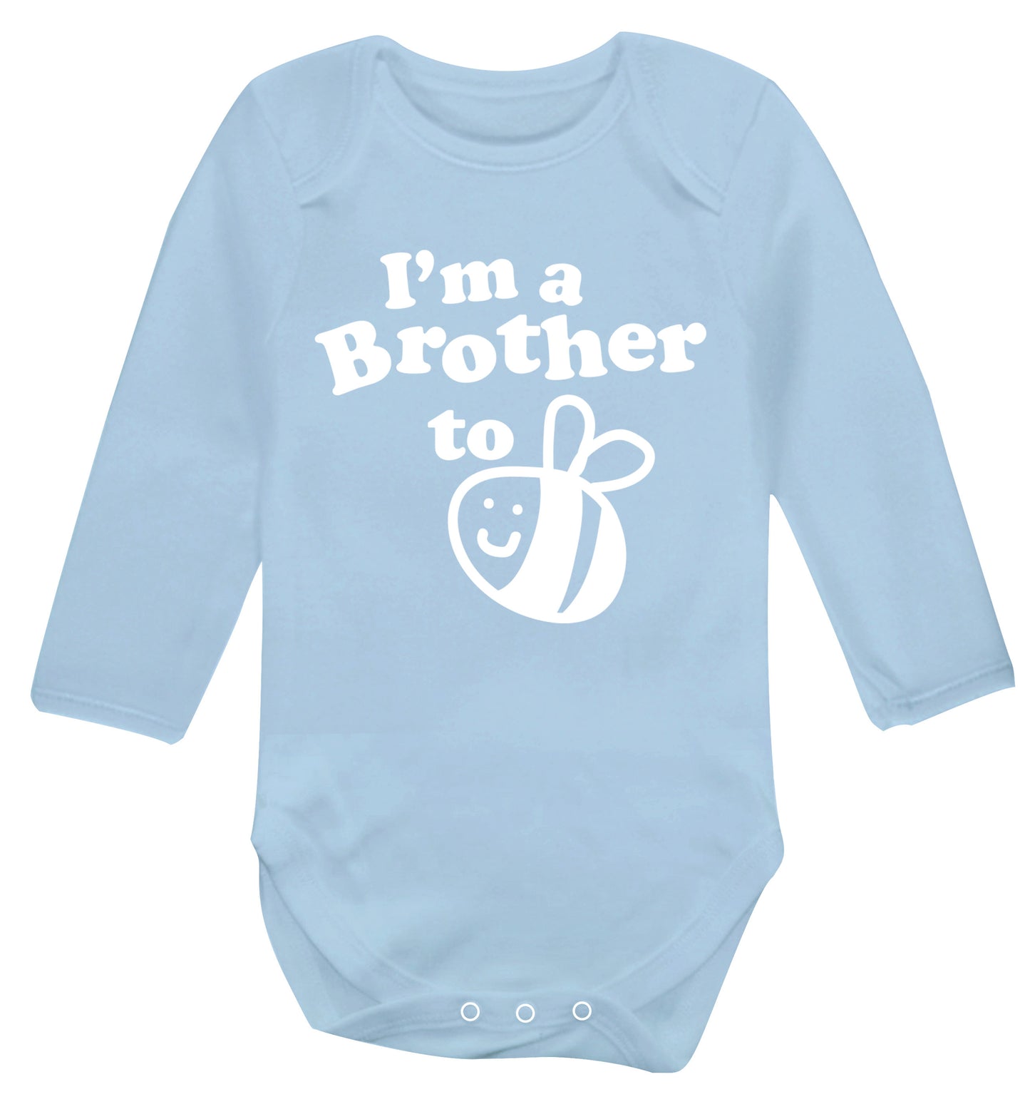 I'm a brother to be Baby Vest long sleeved pale blue 6-12 months