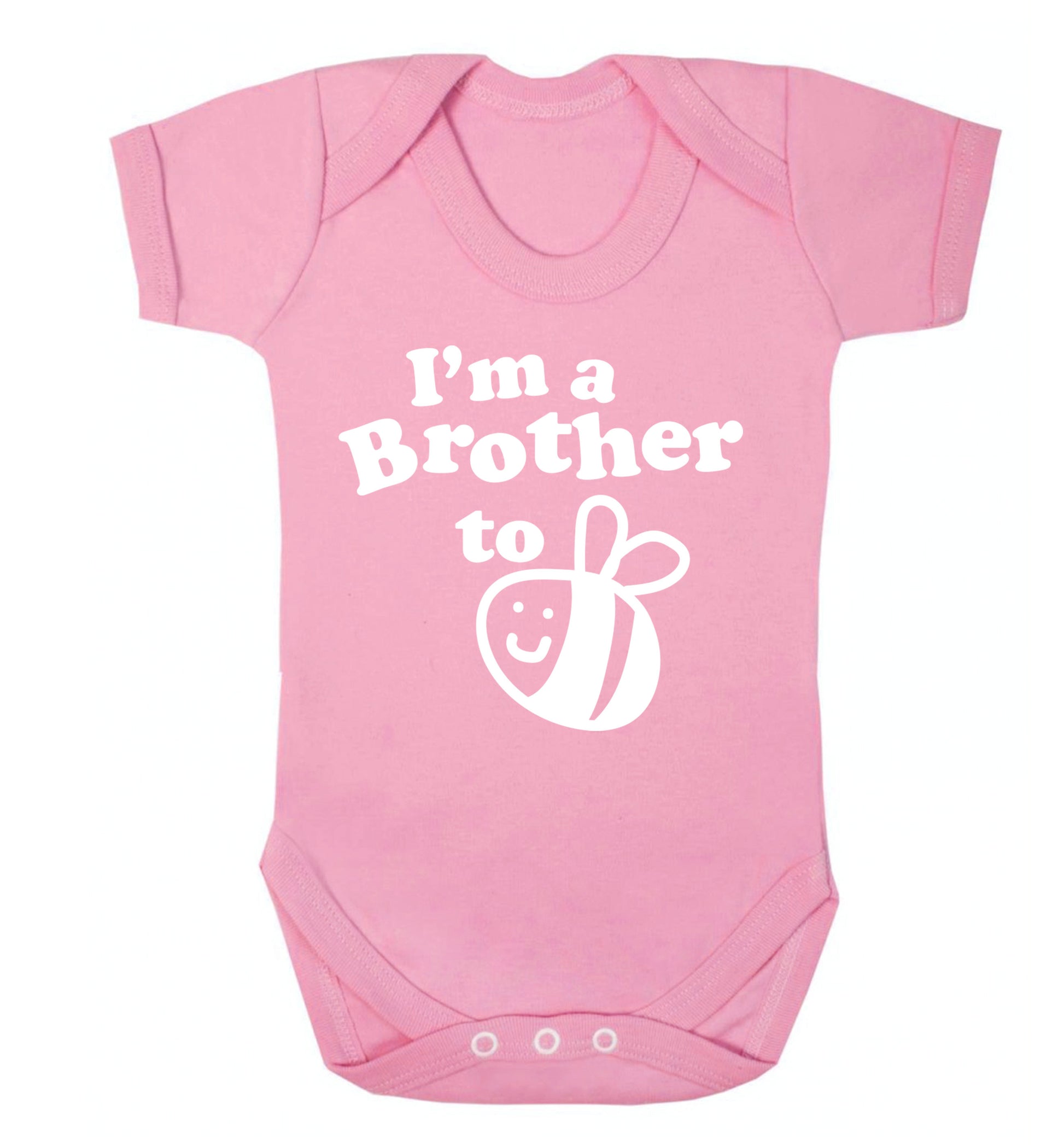 I'm a brother to be Baby Vest pale pink 18-24 months