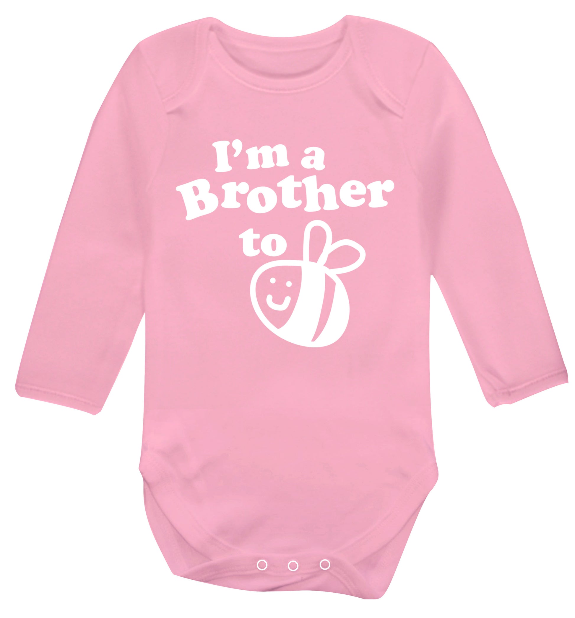 I'm a brother to be Baby Vest long sleeved pale pink 6-12 months