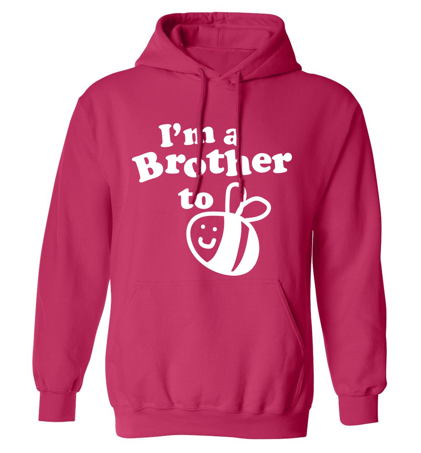 I'm a brother to be adults unisex pink hoodie 2XL