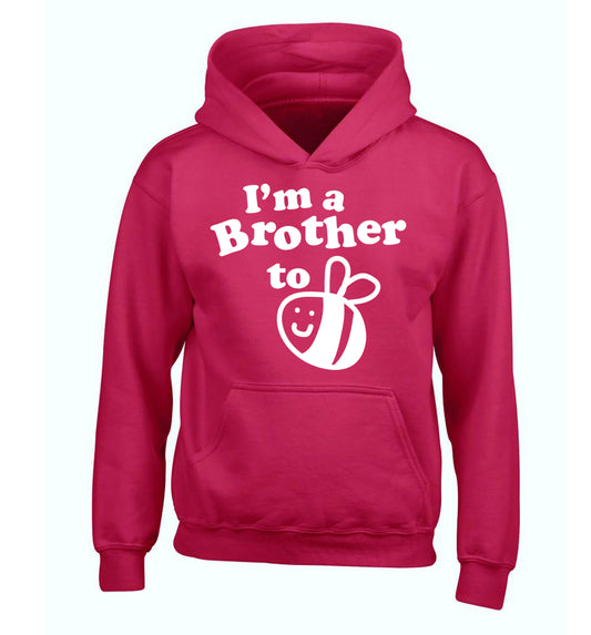I'm a brother to be children's pink hoodie 12-14 Years