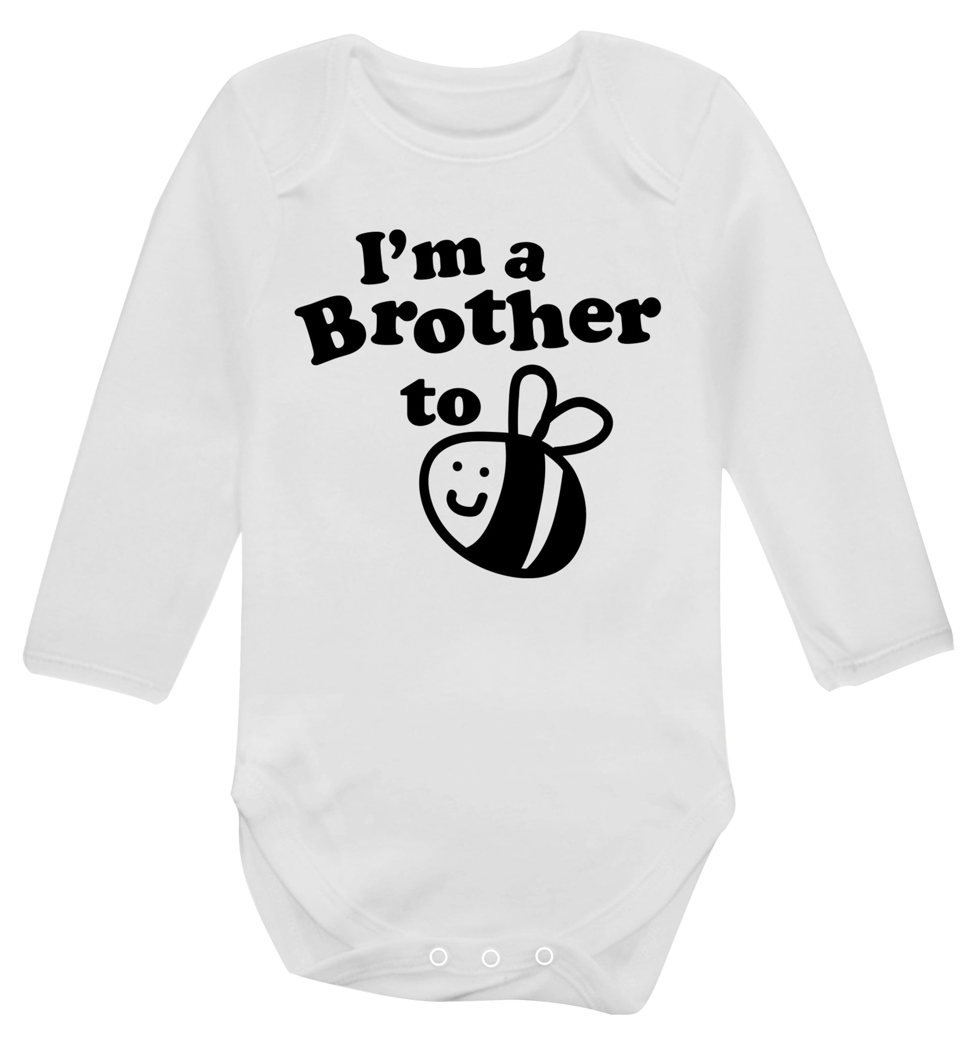 I'm a brother to be Baby Vest long sleeved white 6-12 months