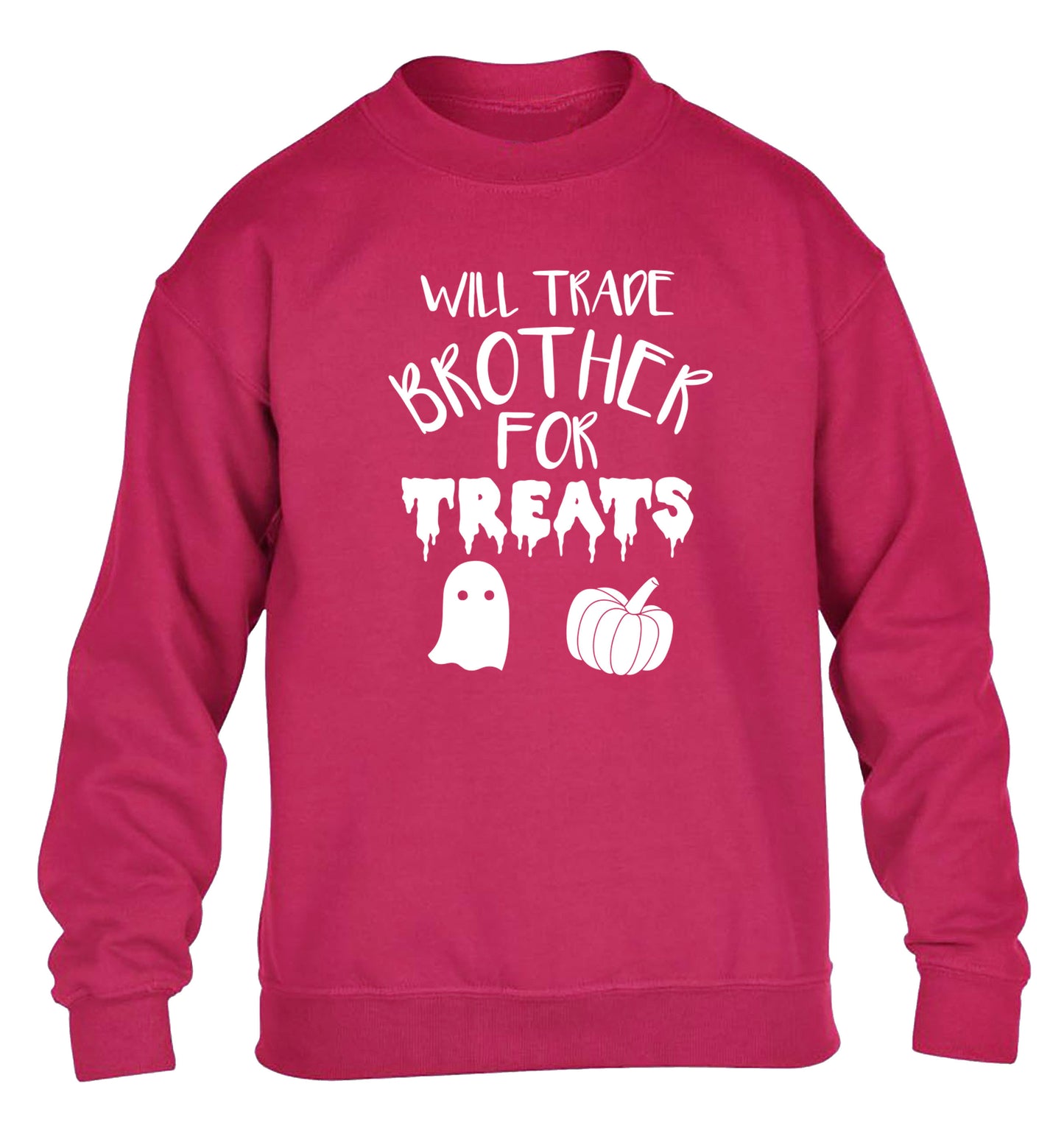 Will trade brother for treats children's pink sweater 12-14 Years