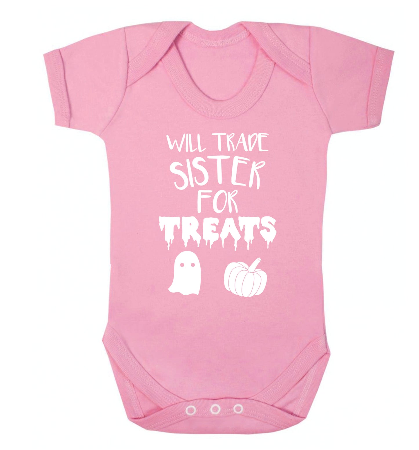 Will trade sister for treats Baby Vest pale pink 18-24 months