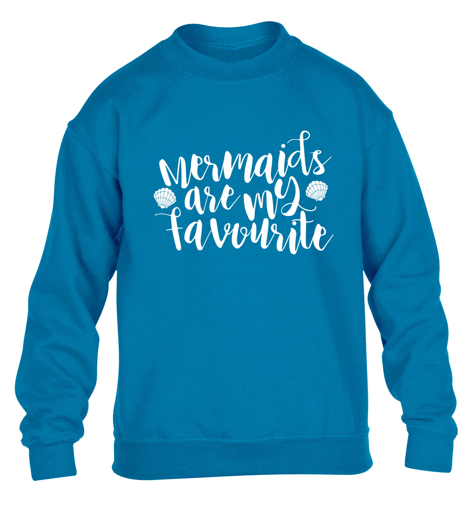 Mermaids are my favourite children's blue sweater 12-14 Years