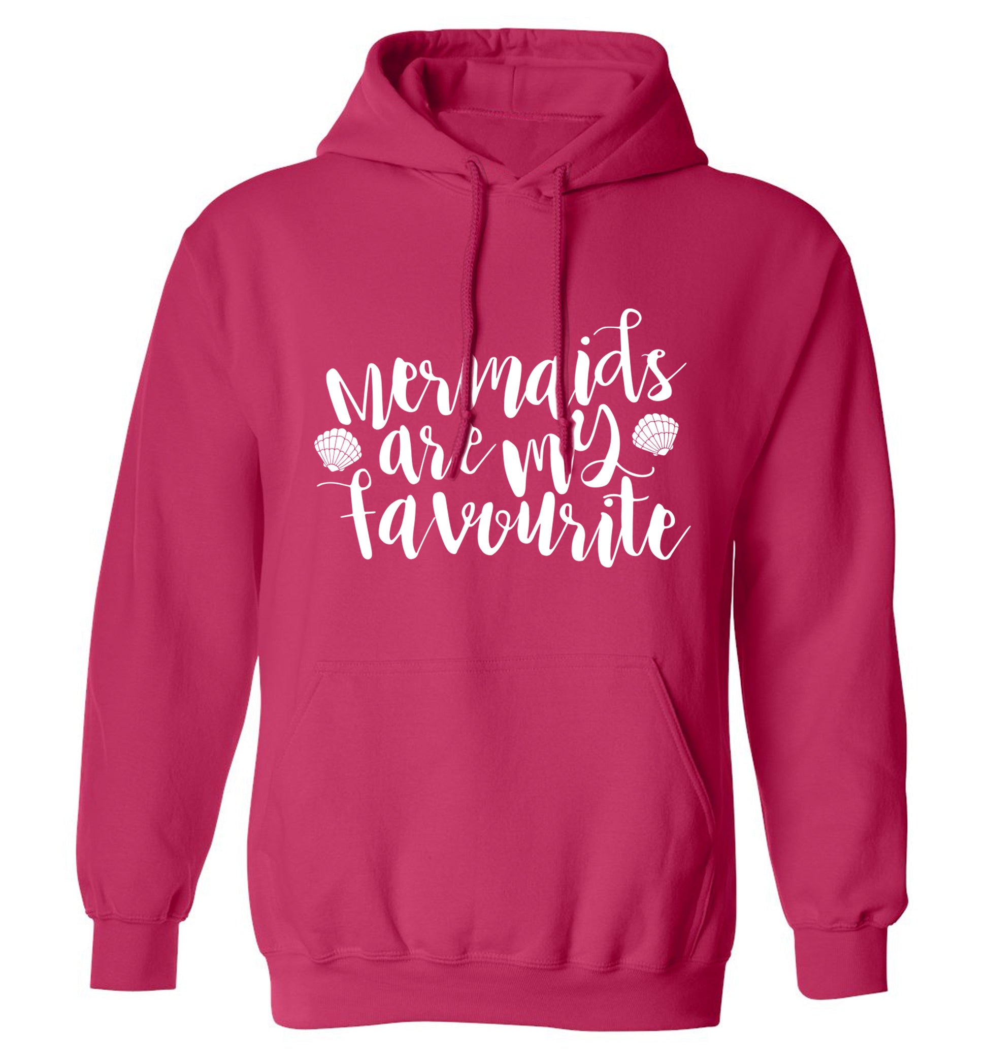 Mermaids are my favourite adults unisex pink hoodie 2XL