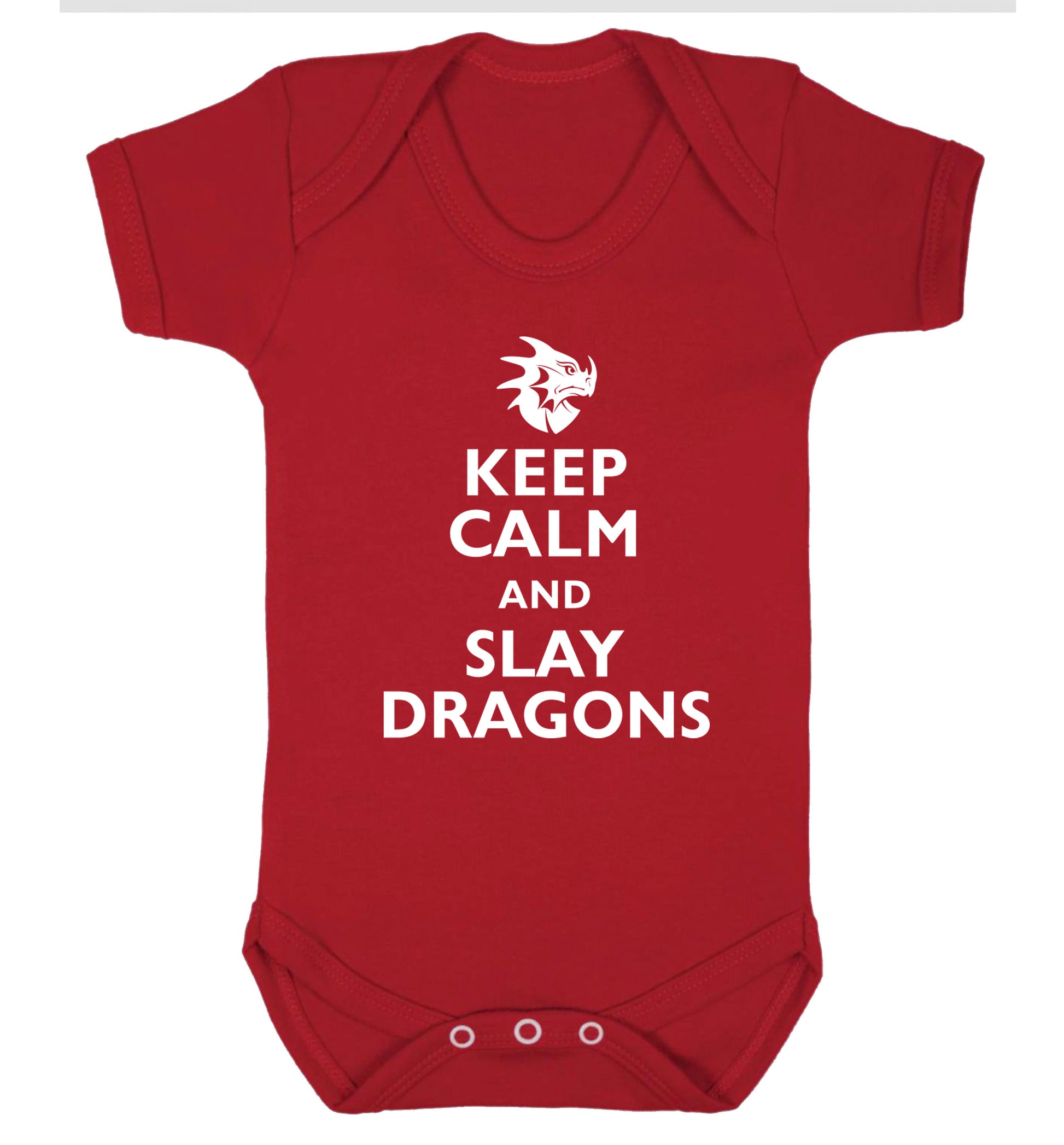 Keep calm and slay dragons Baby Vest red 18-24 months