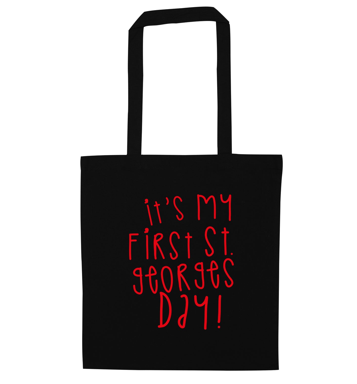 It's my first St Georges day black tote bag