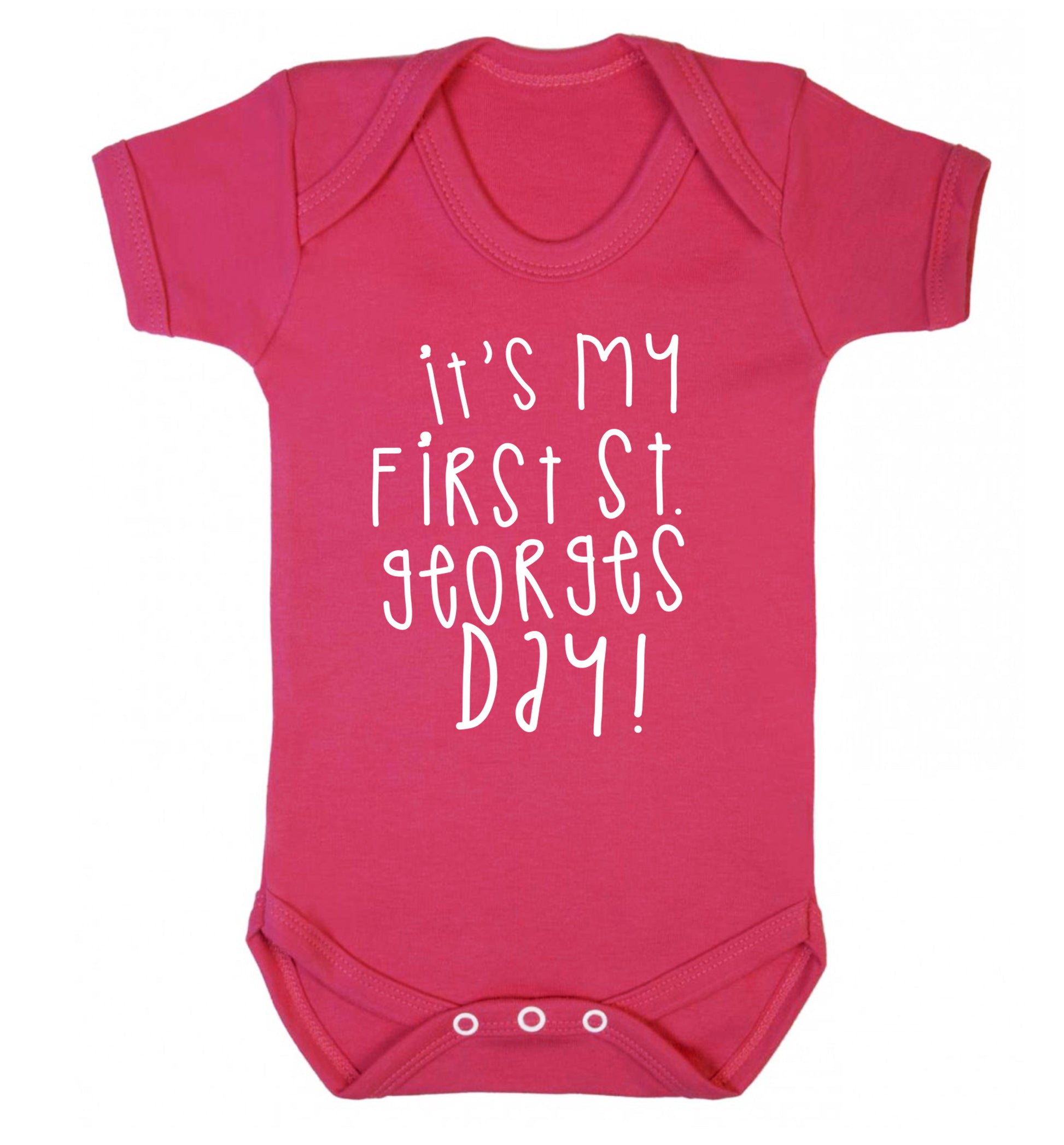 It's my first St Georges day Baby Vest dark pink 18-24 months
