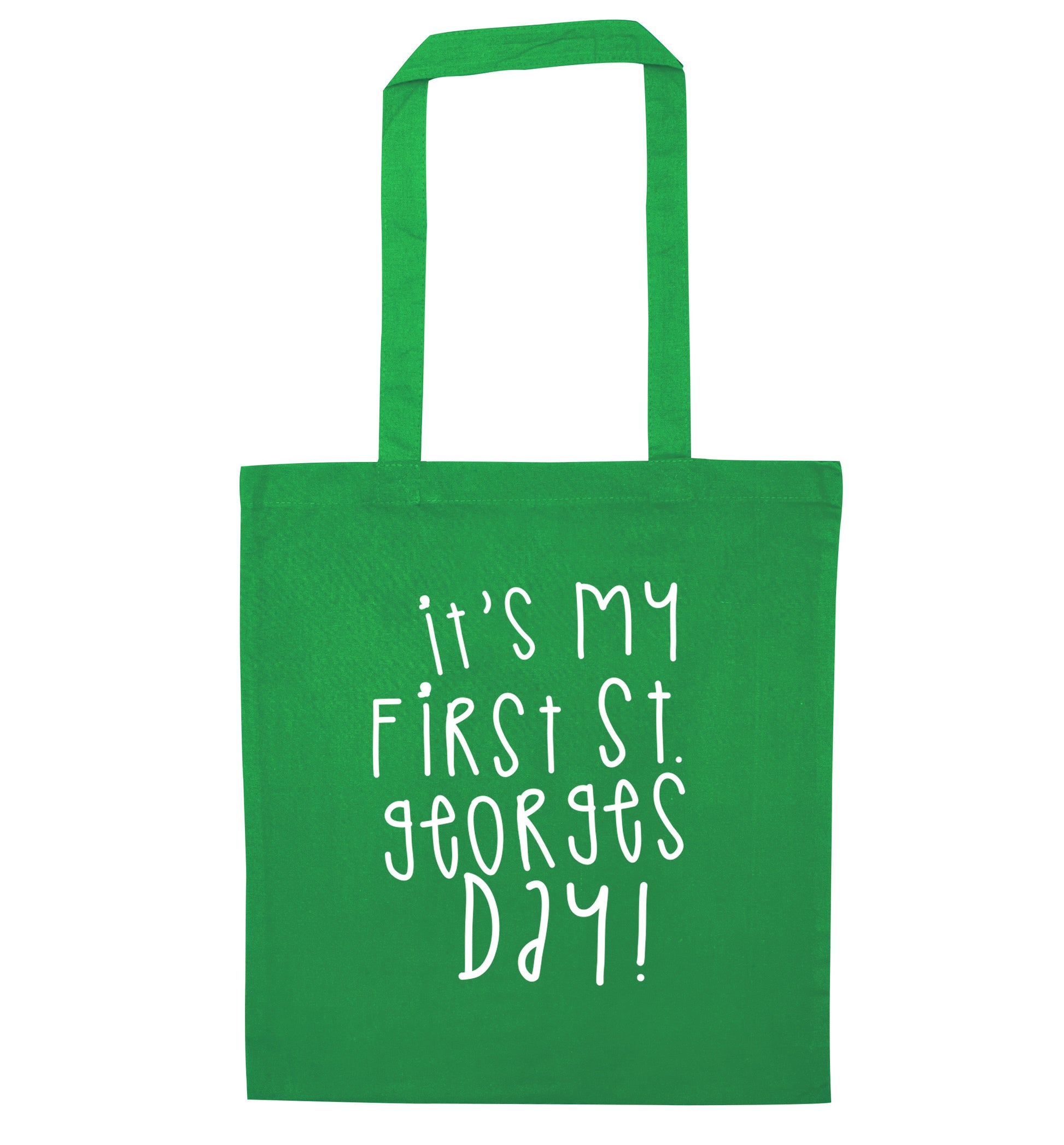 It's my first St Georges day green tote bag