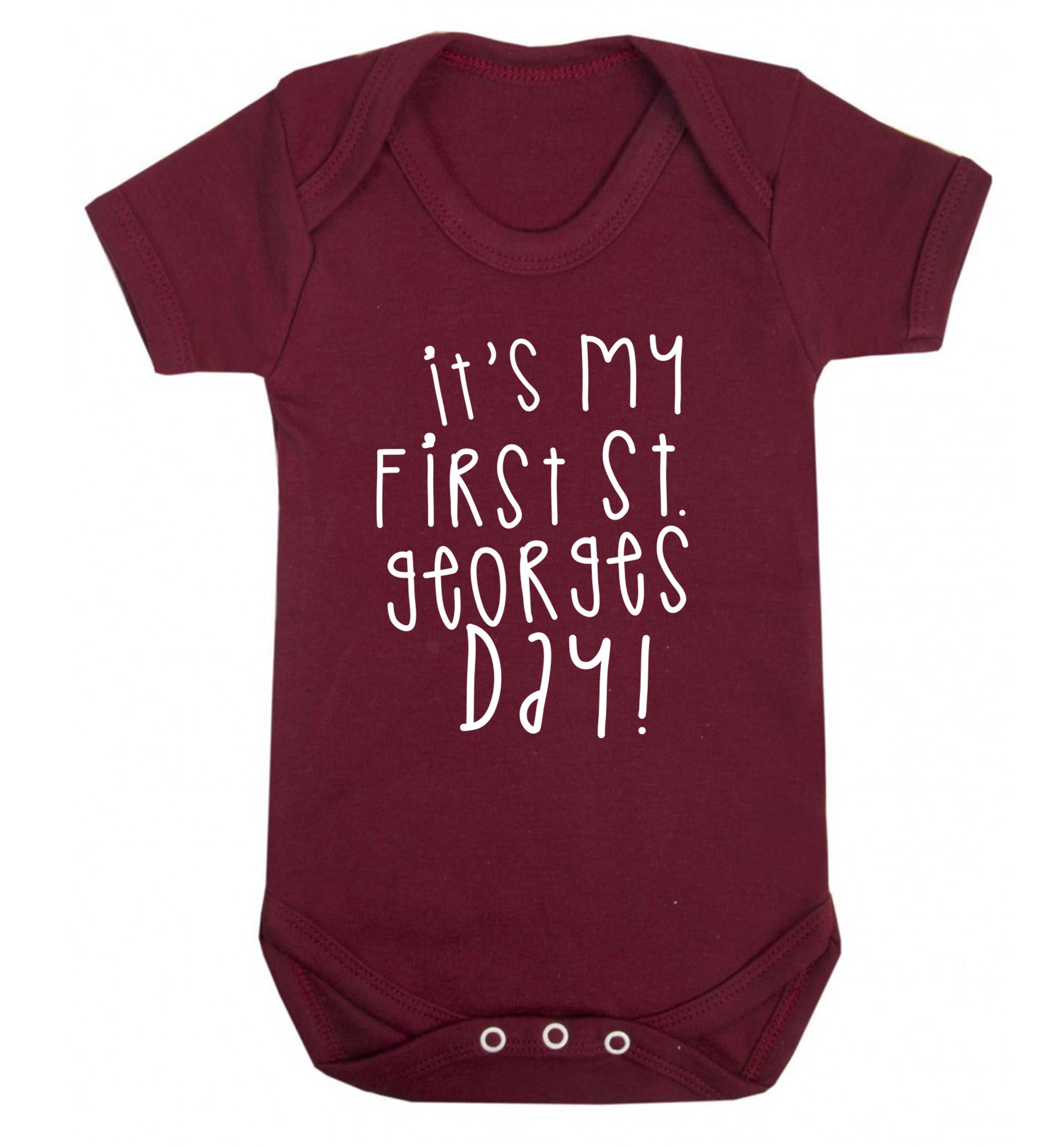 It's my first St Georges day Baby Vest maroon 18-24 months
